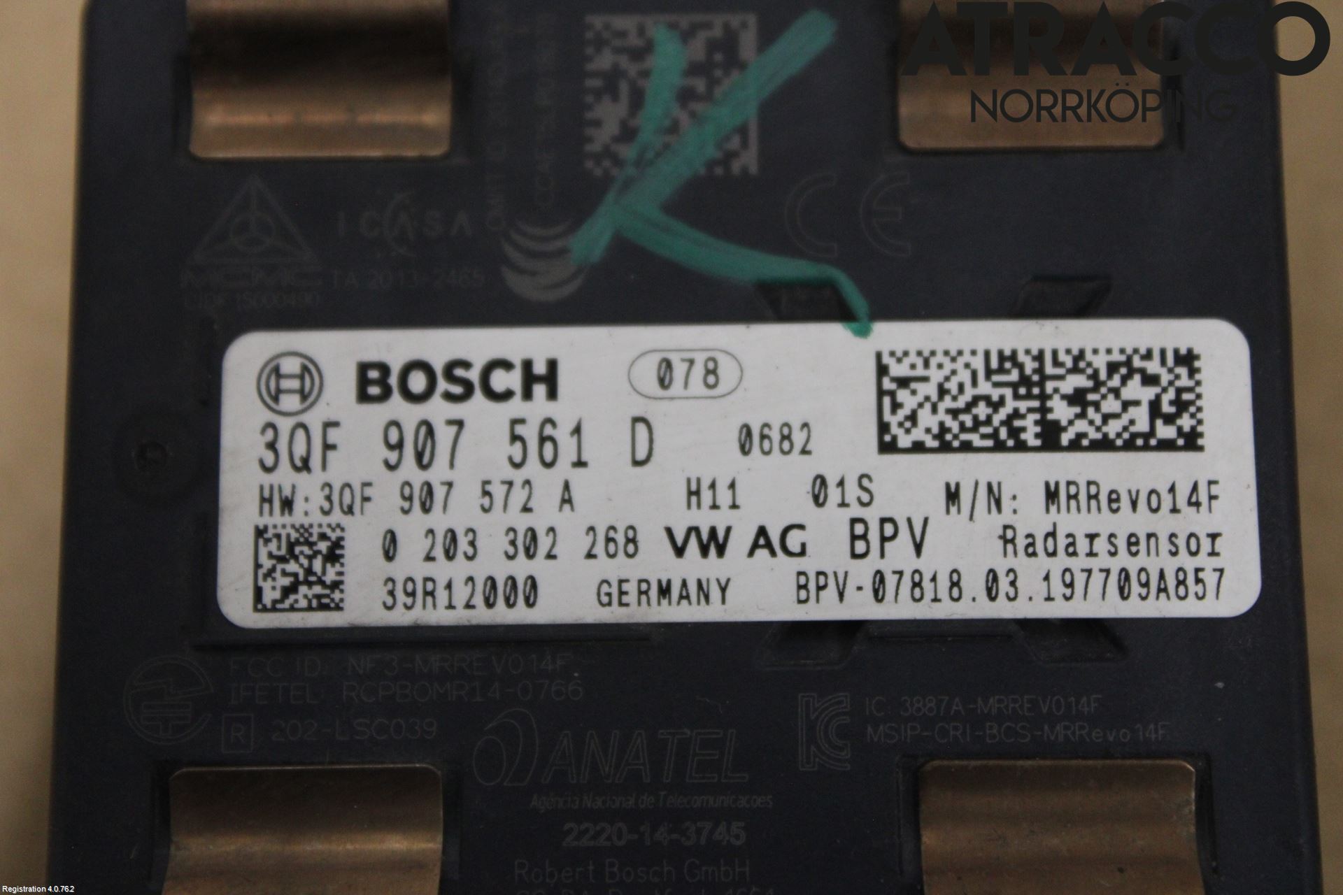 Skoda OCTAVIA (NX) 20- Sensor Aktivt Kollisionsskydd