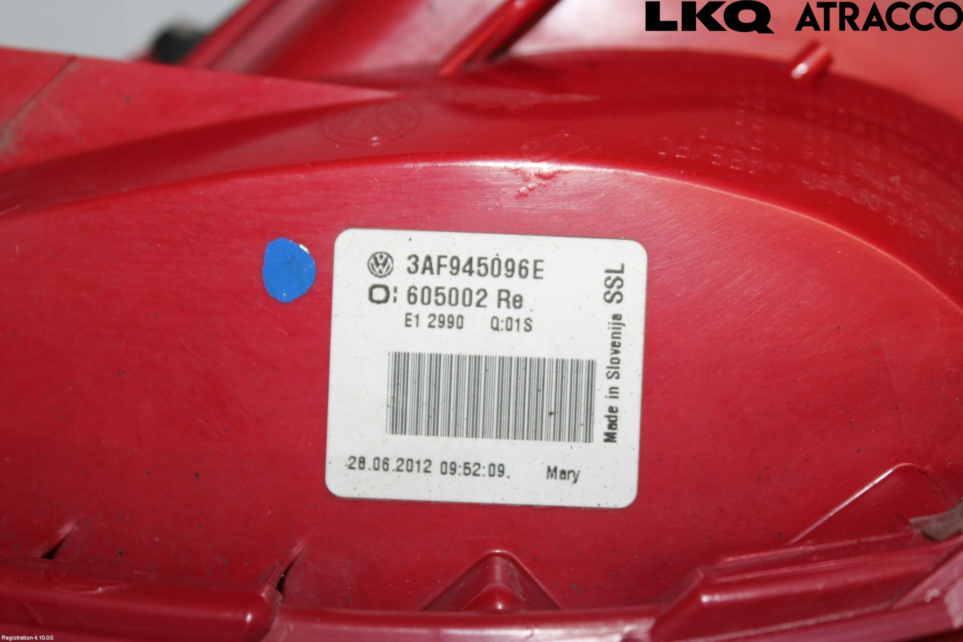 Volkswagen VW PASSAT 11-14 Bakljus Höger