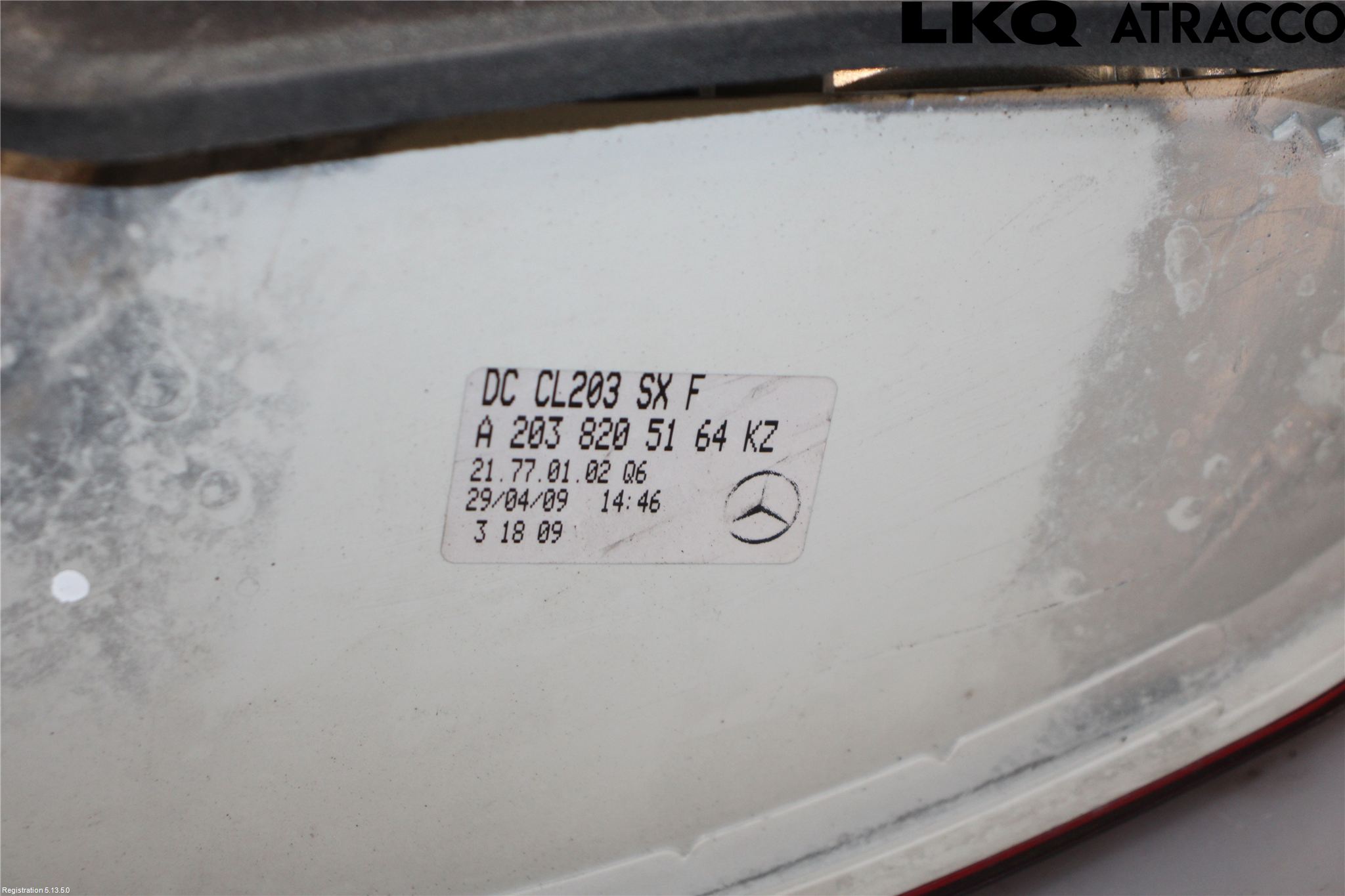 Mercedes-Benz MB CLK (C209) 02-09 Bakljus Vänster