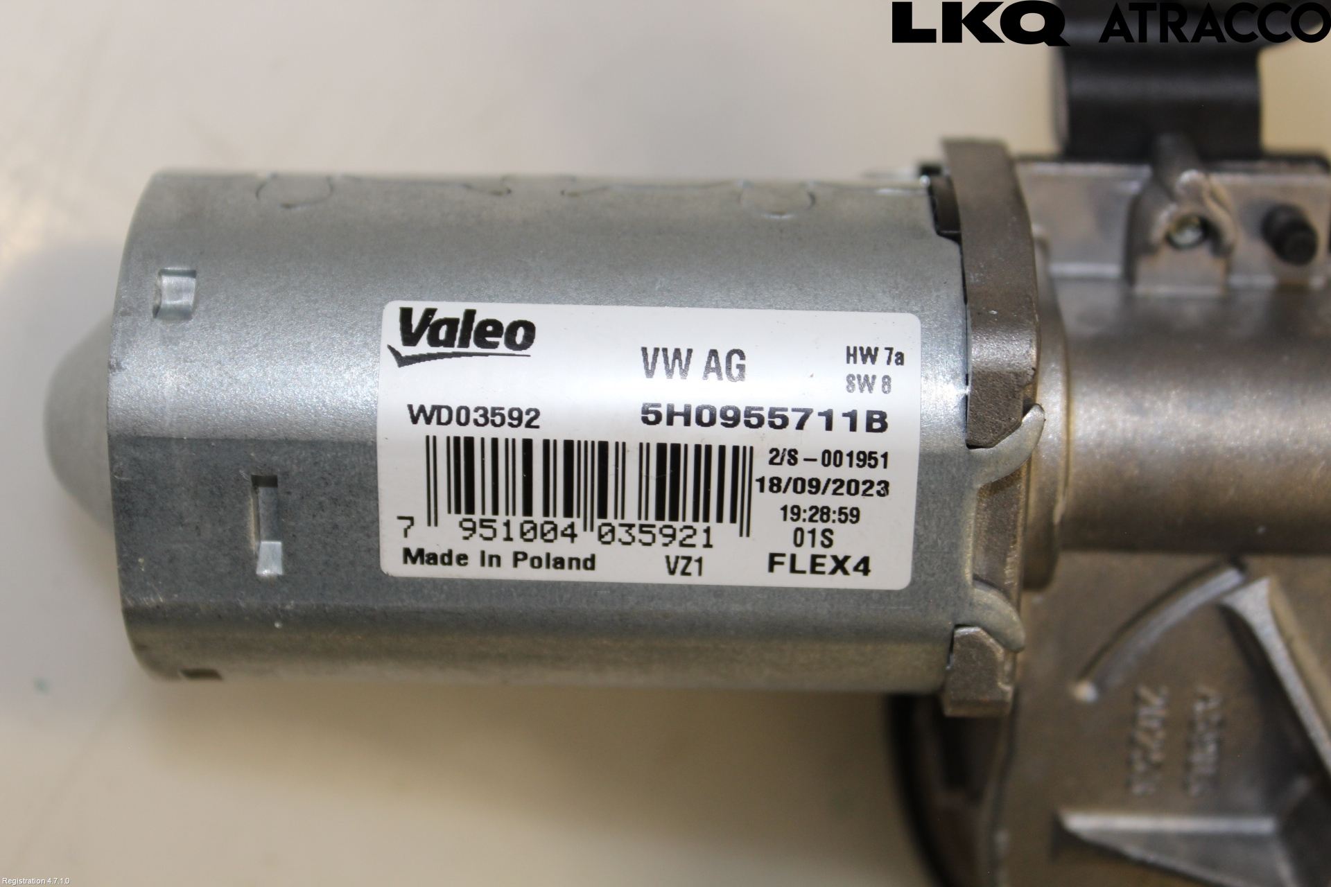 Skoda ENYAQ iV 21- Torkarmotor Baklucka