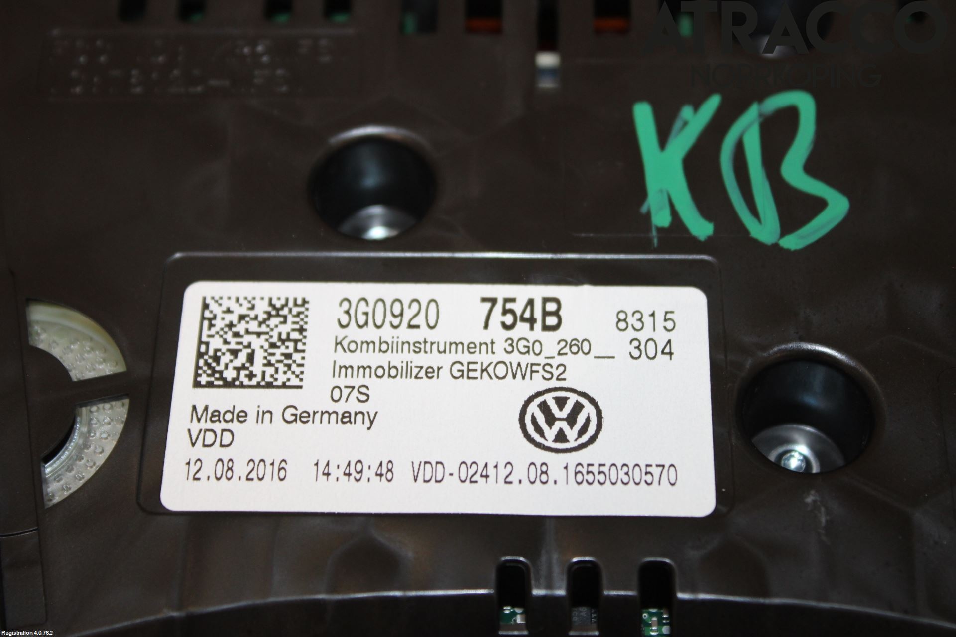 Volkswagen VW PASSAT 15-19 Instrument Komb
