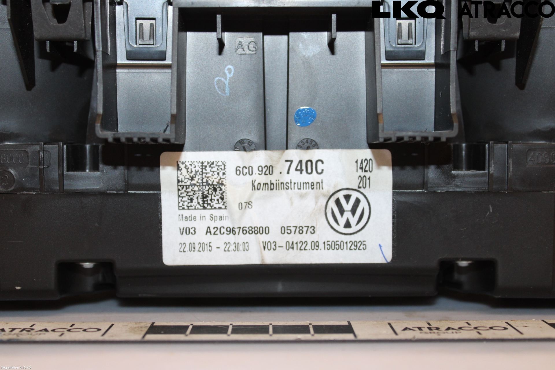 Volkswagen VW POLO 10-17 Instrument Komb
