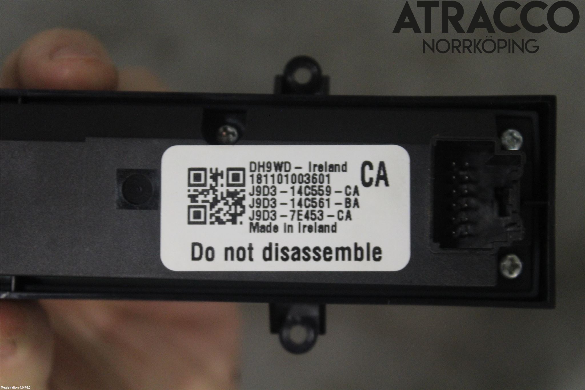 Jaguar I-PACE 18- Strömställare Växellåda