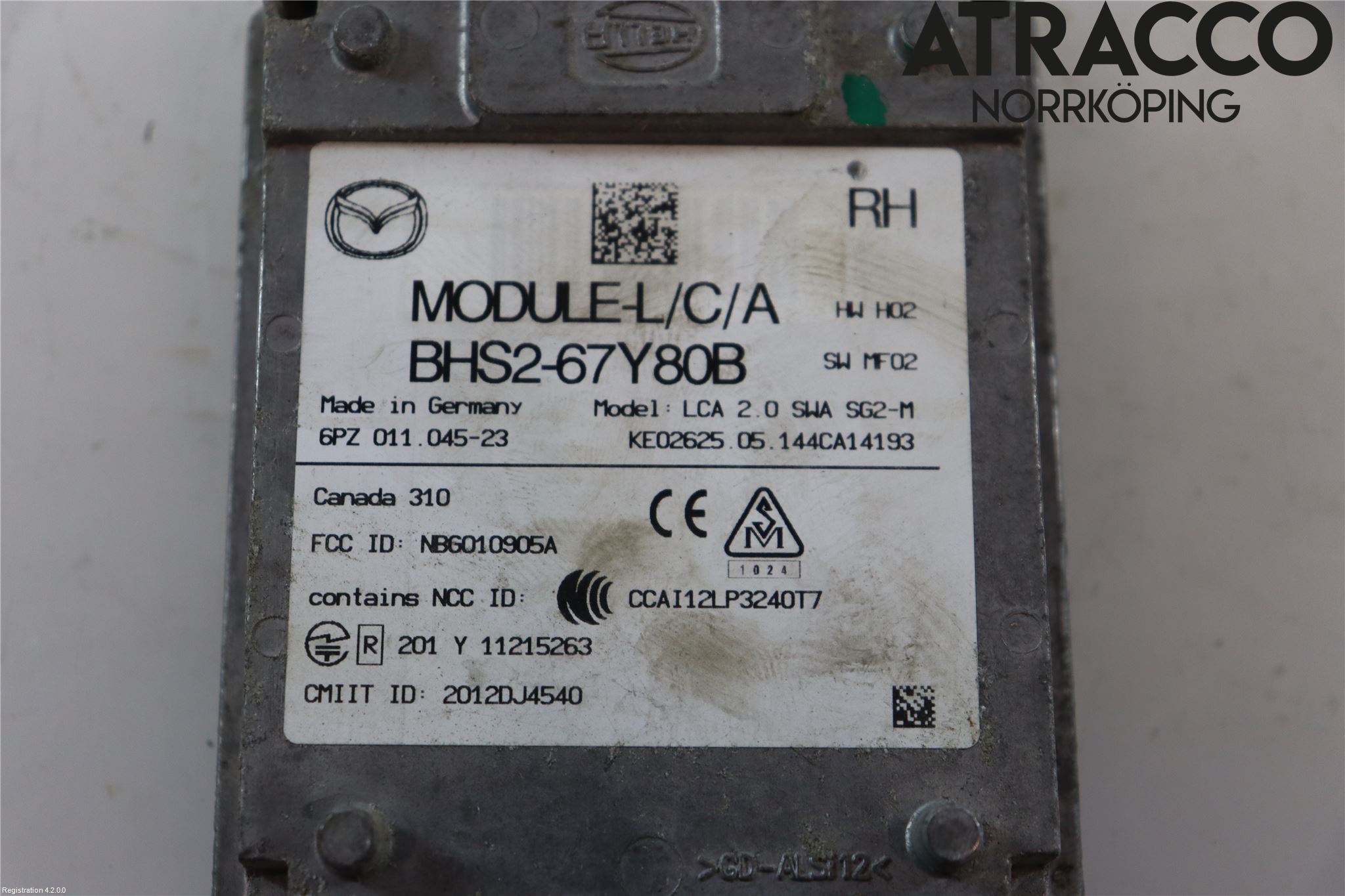 Mazda 3 III 14-19 Sensor Aktivt Kollisionsskydd