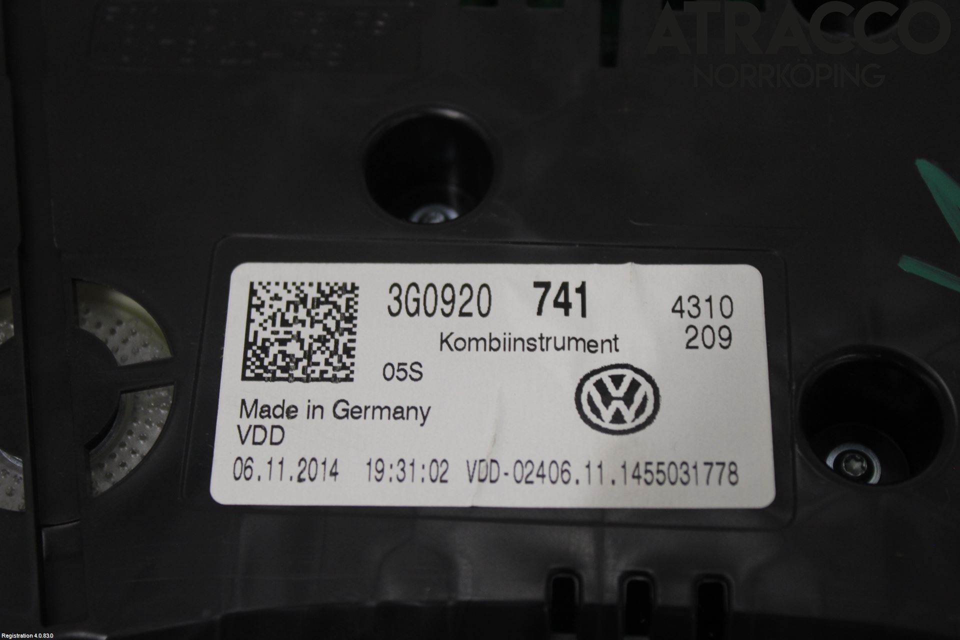 Volkswagen VW PASSAT 15-19 Instrument Komb