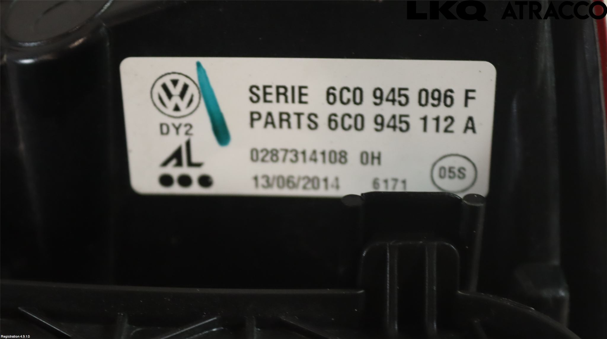 Volkswagen VW POLO 10-17 Bakljus Höger