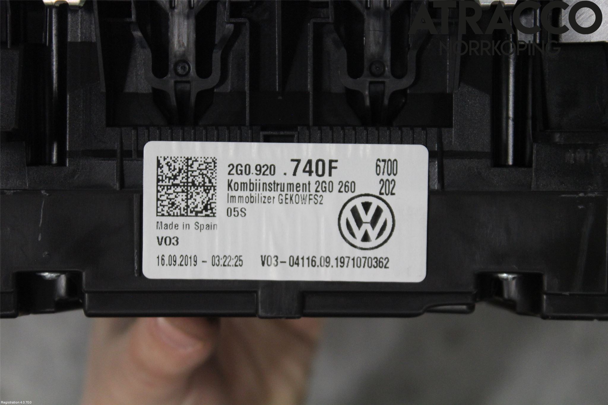 Volkswagen VW POLO VI 18->> Instrument Komb