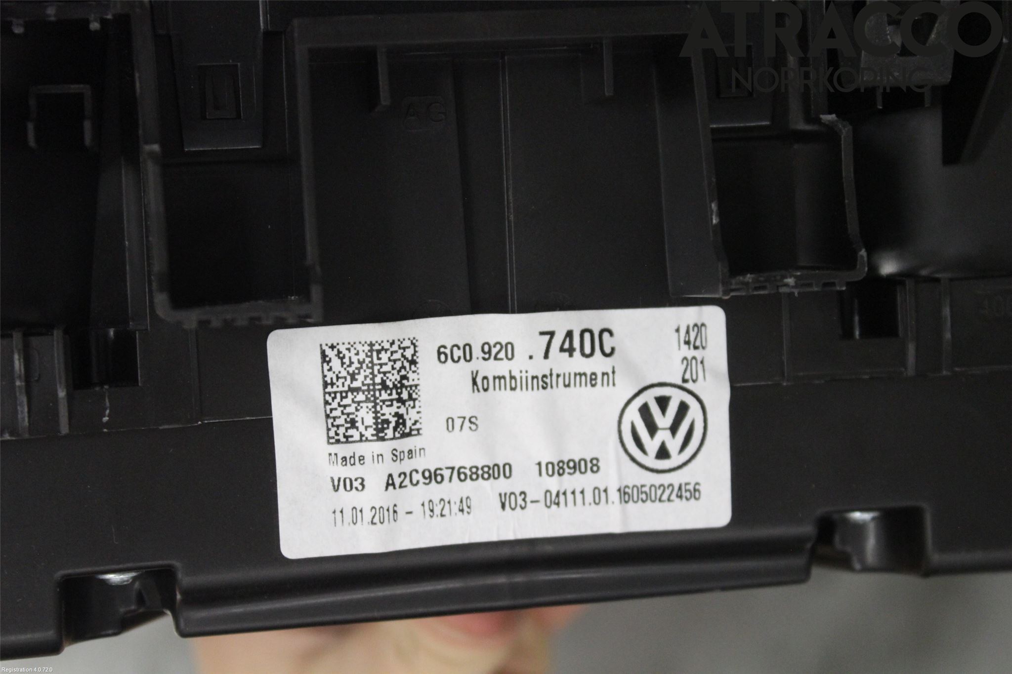 Volkswagen VW POLO 10-17 Instrument Komb
