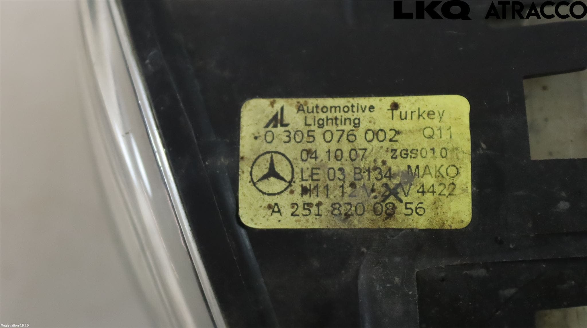 Mercedes-Benz MB C-KLASS (W204) 07-15 Dimljus-Varselljus Fram