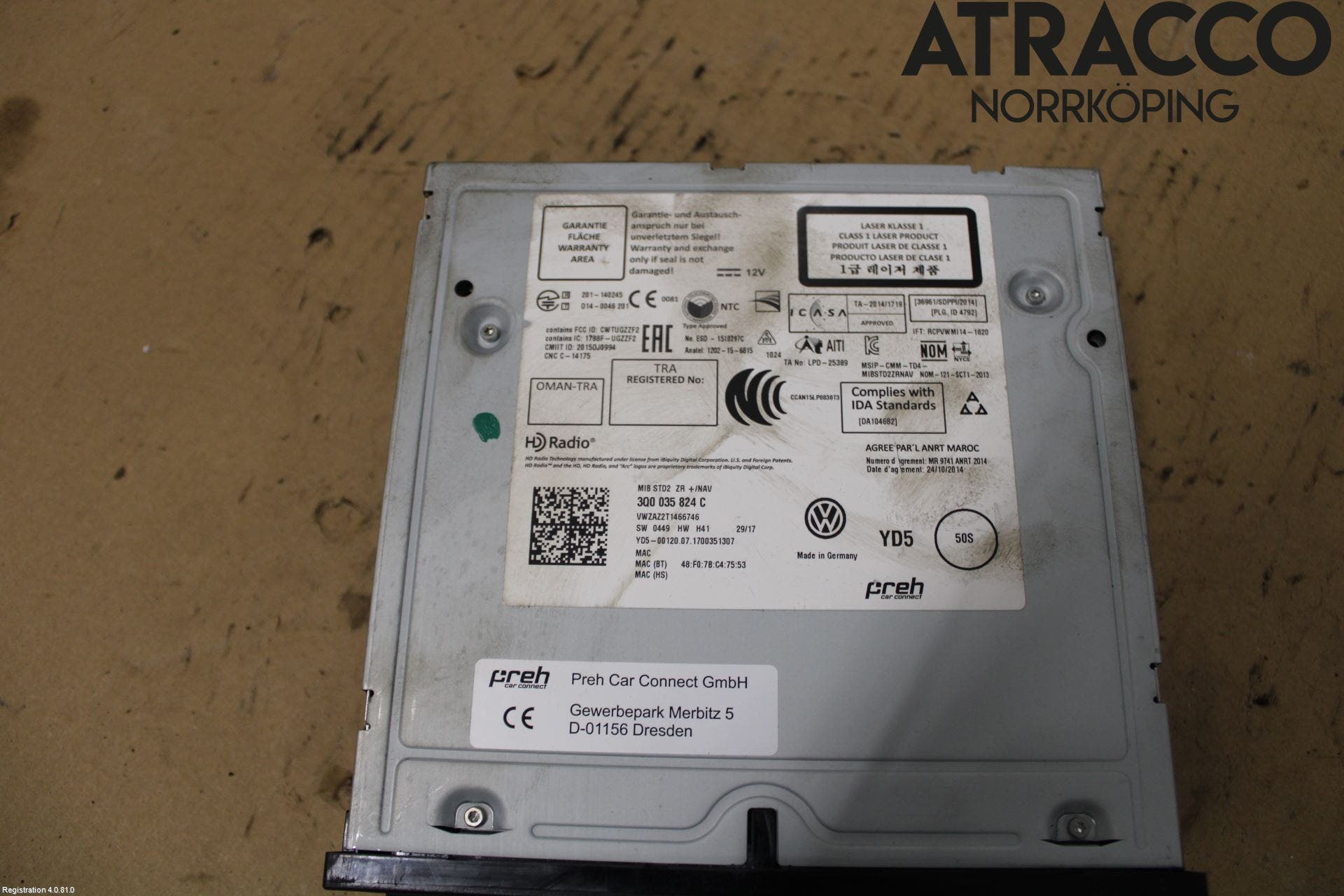 Volkswagen VW GOLF / E-GOLF VII 13-20 Cd Radio - Multimediapanel