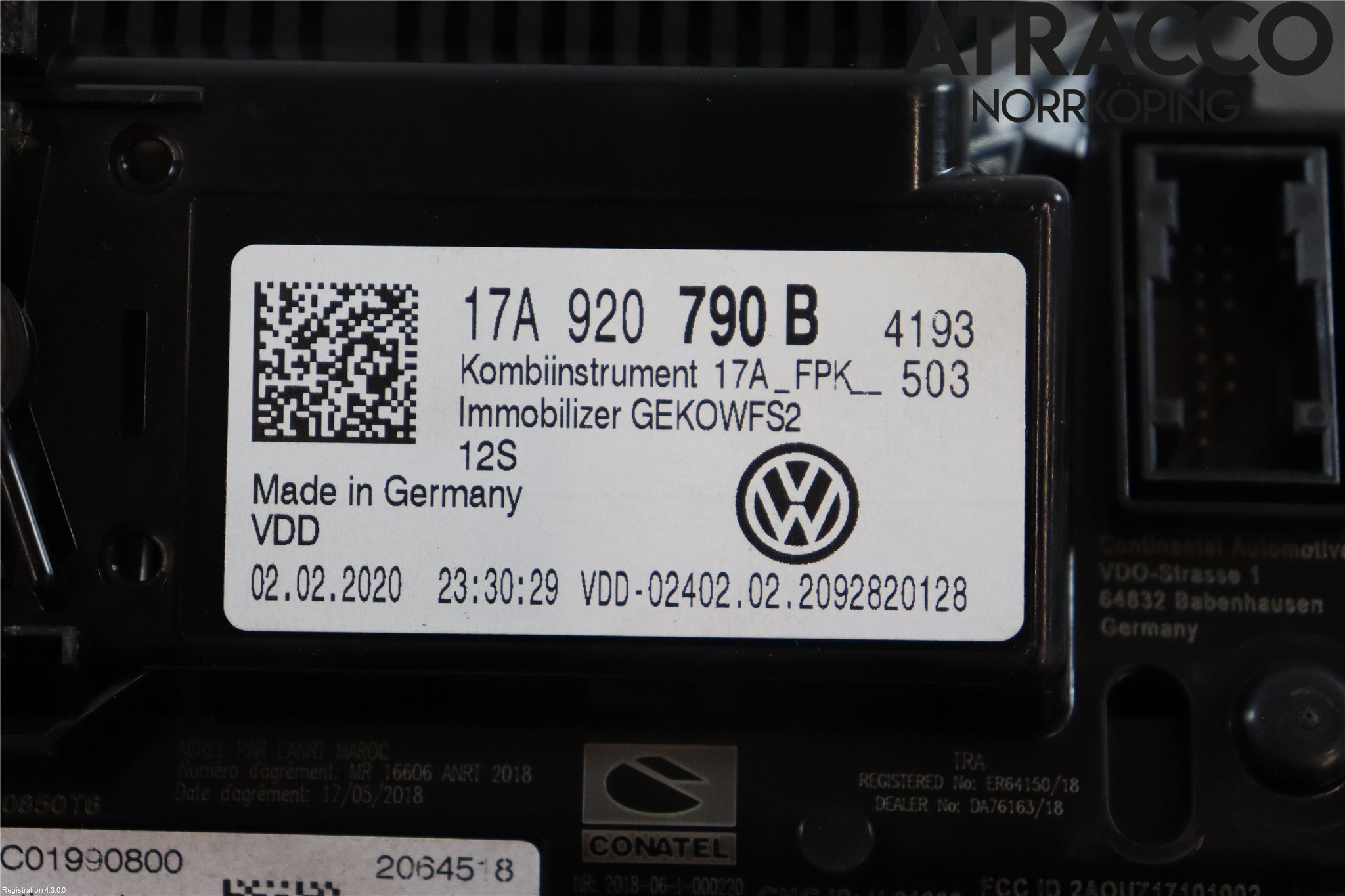 Volkswagen VW T-ROC 18- Instrument Komb