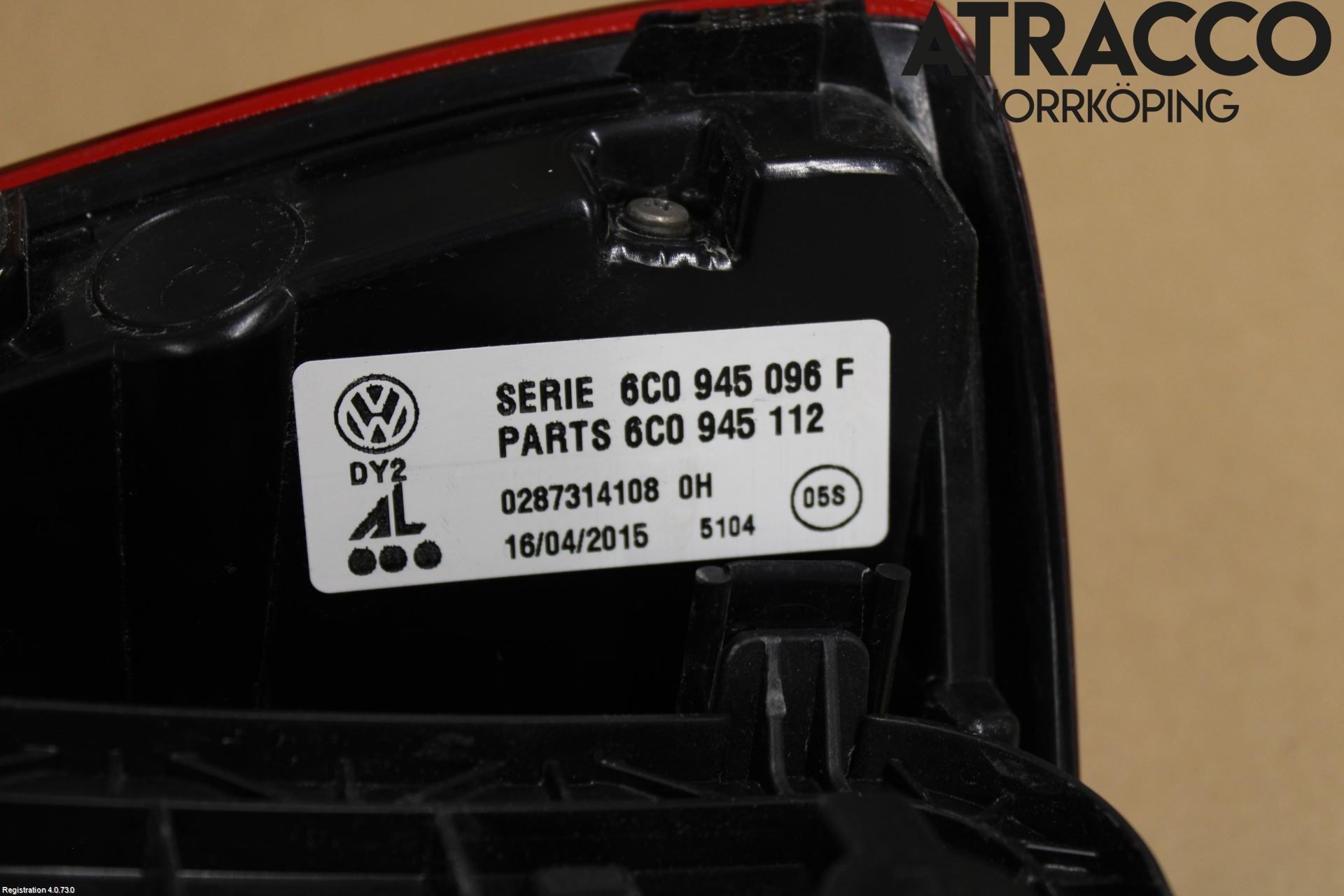 Volkswagen VW POLO 10-17 Bakljus Höger