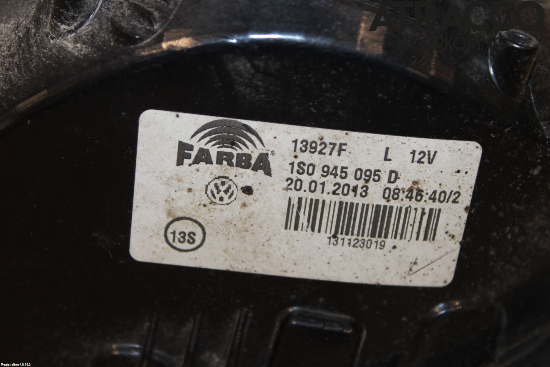 Volkswagen VW UP! / E-UP! Bakljus Vänster