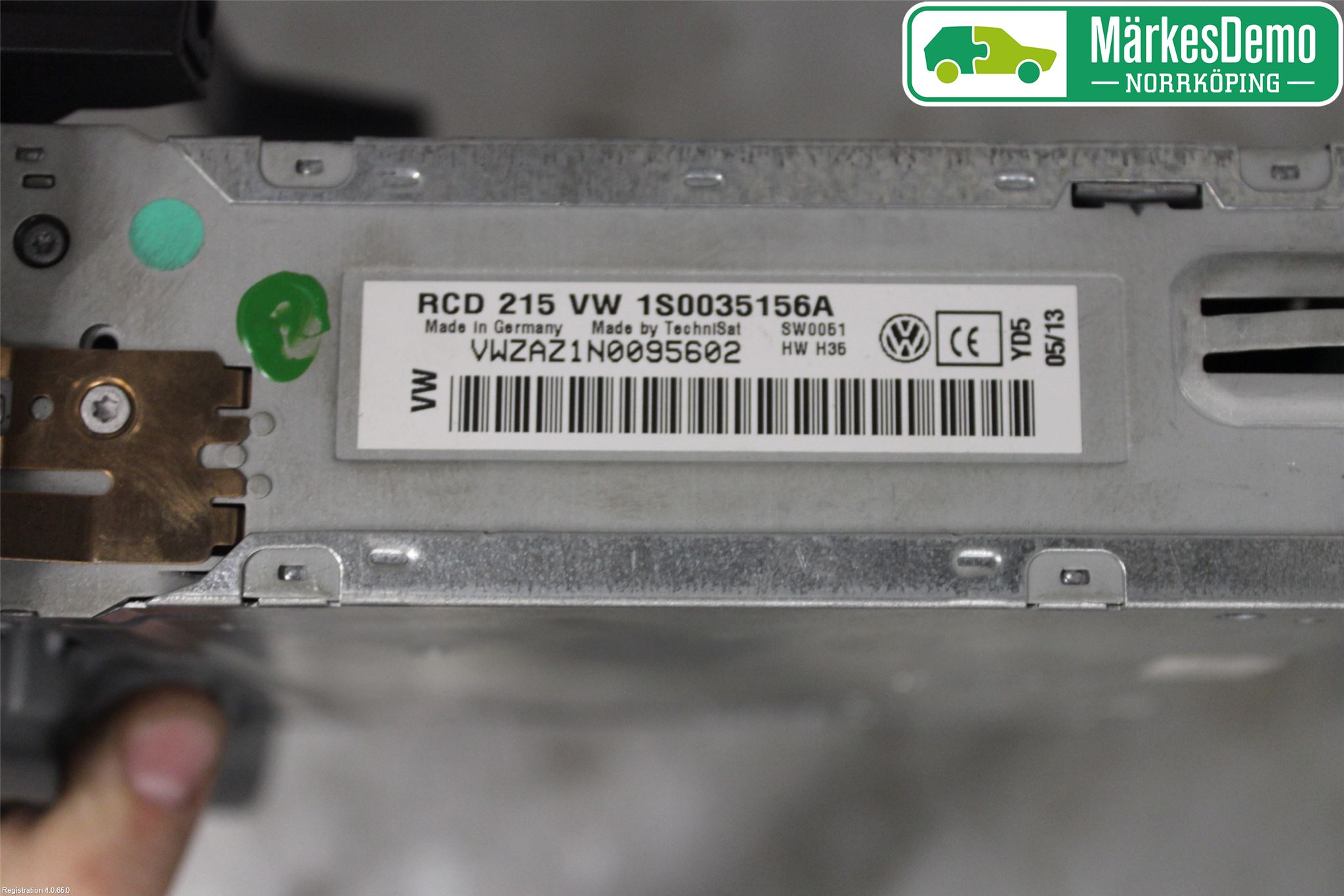 Volkswagen VW UP! / E-UP! Cd Radio - Multimediapanel