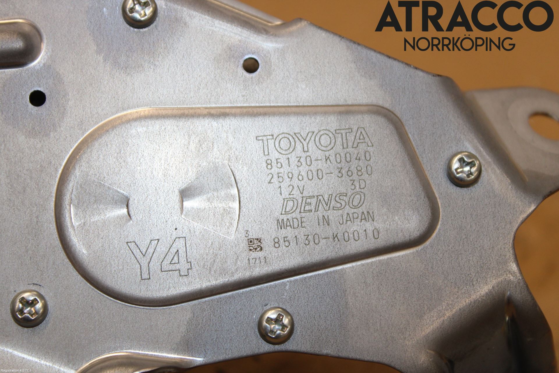 Toyota YARIS XP21 20- Torkarmotor Baklucka