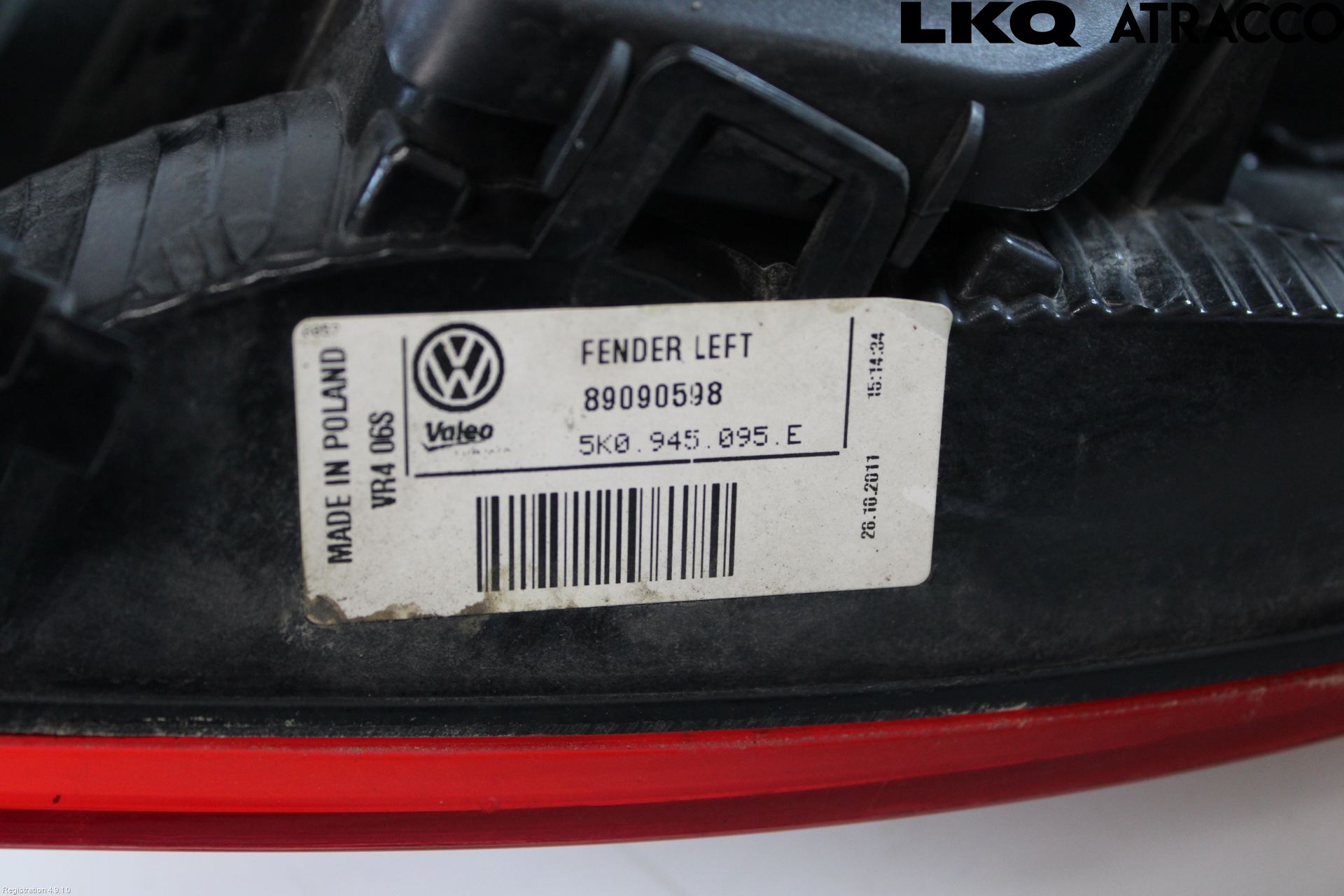 Volkswagen VW GOLF VI 09-13 Bakljus Vänster
