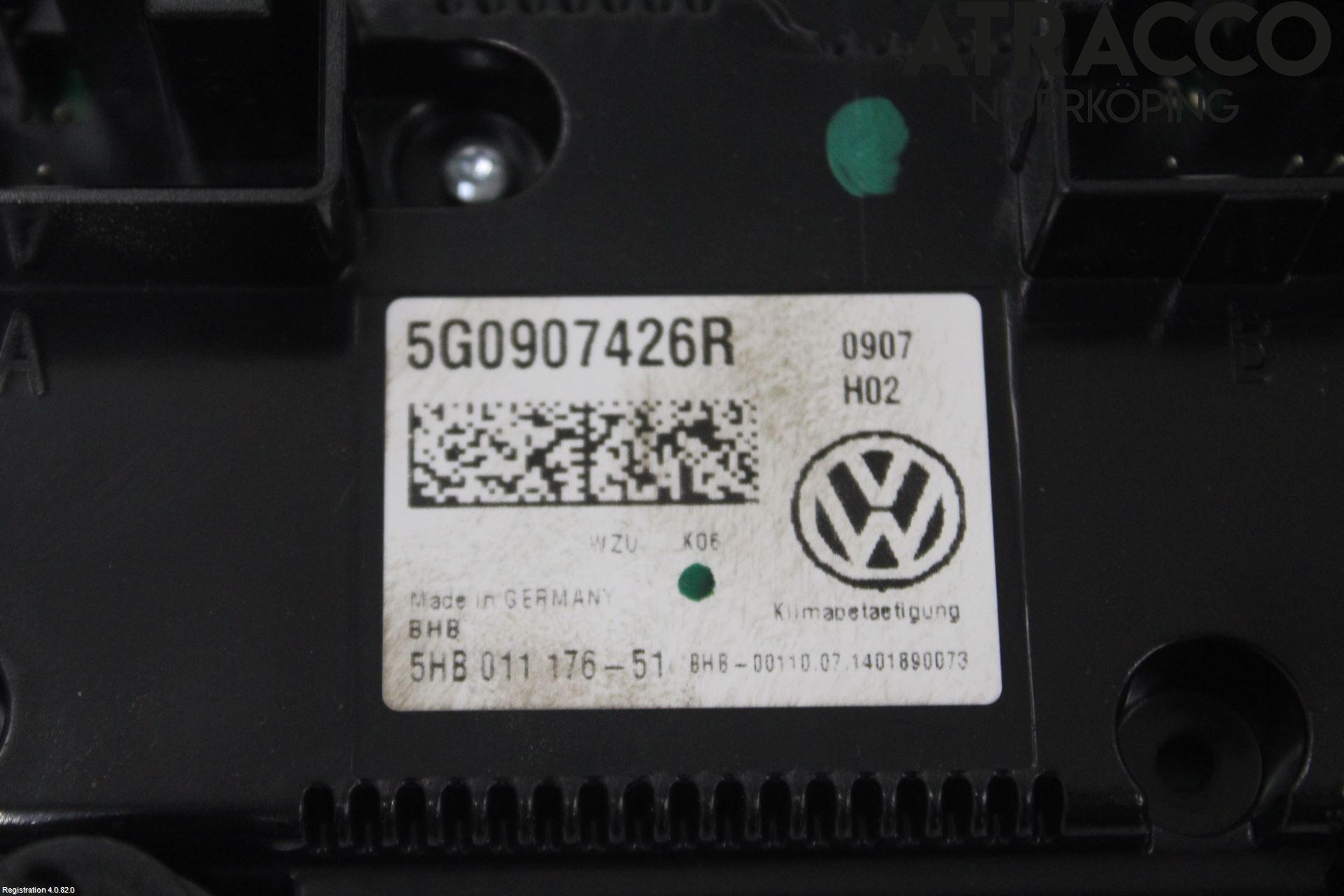 Volkswagen VW GOLF / E-GOLF VII 13-20 Värmereglage