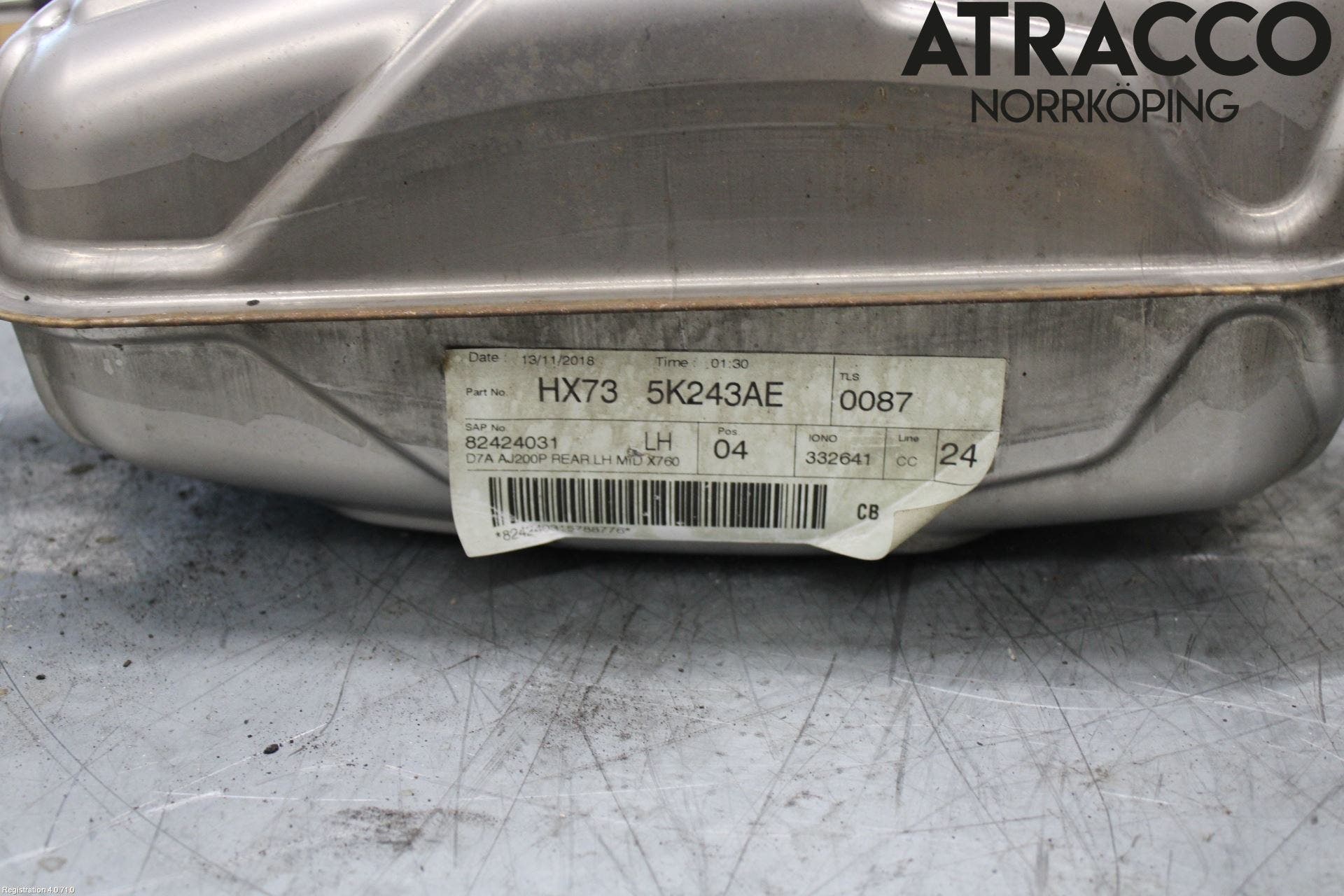 Jaguar XE (X760) 15-24 Avgas Bakre Dämpare