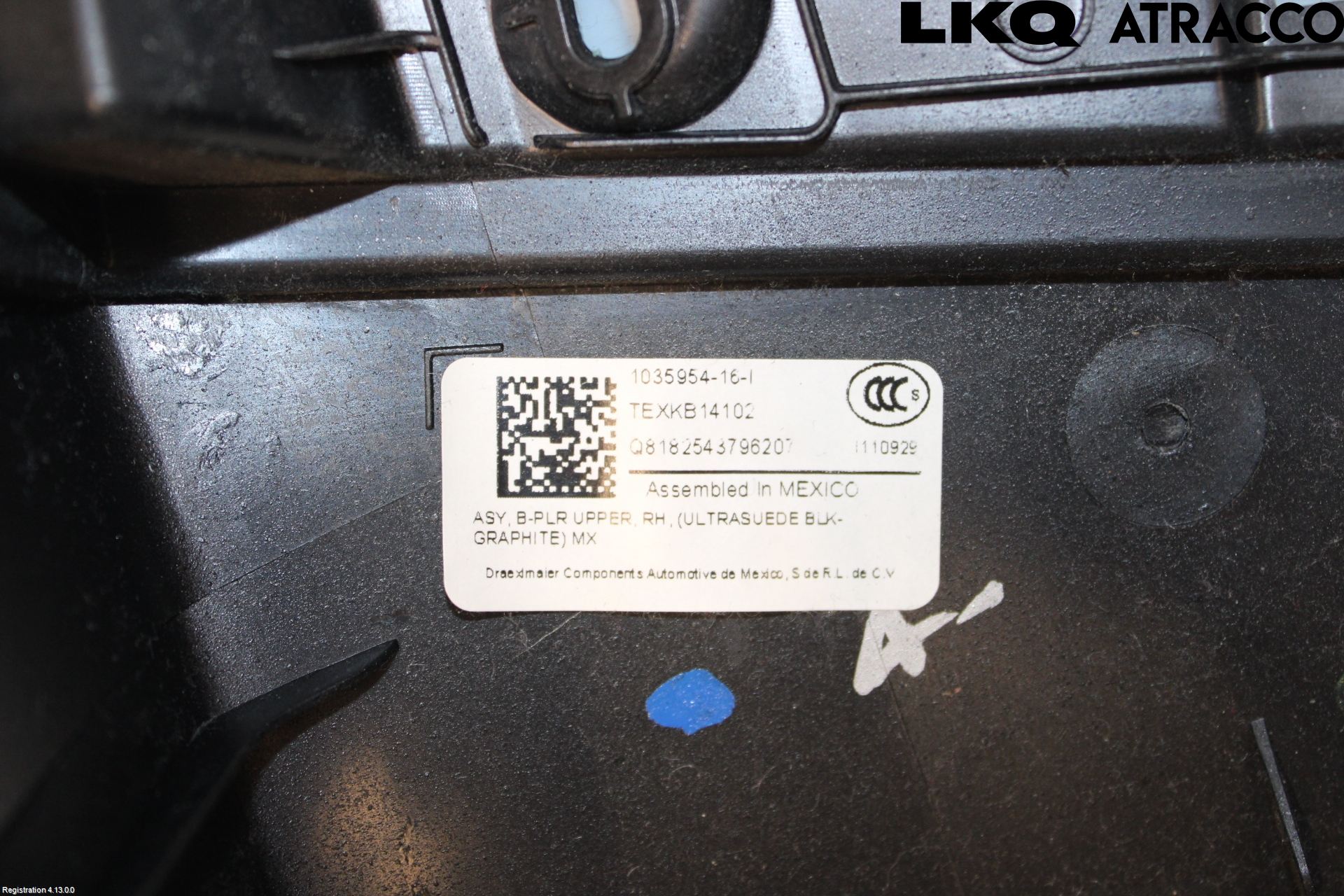 Tesla MODEL X 16- Inr Plastd A-B-C Stolpe
