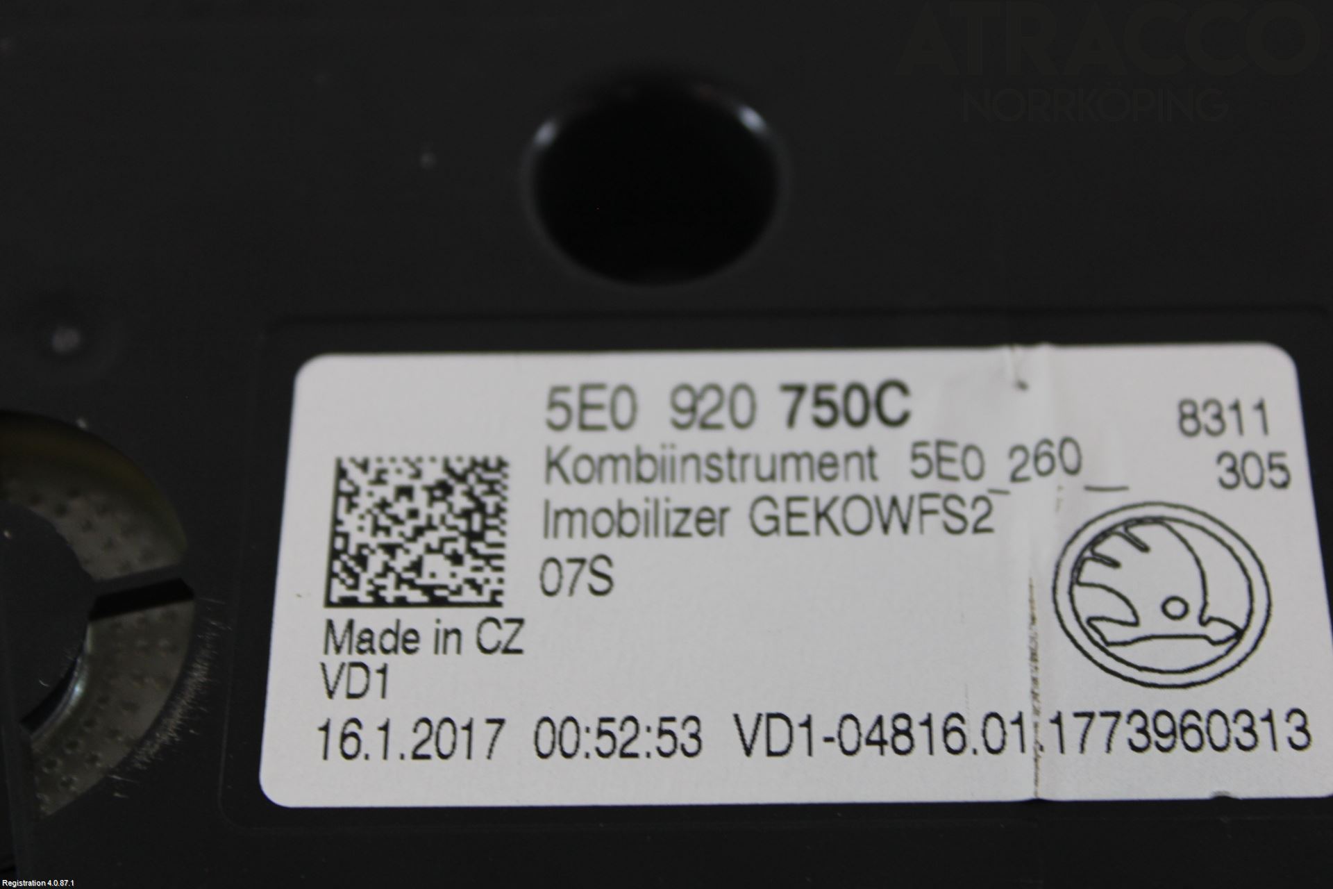 Skoda OCTAVIA (5E) 13-20 Instrument Komb
