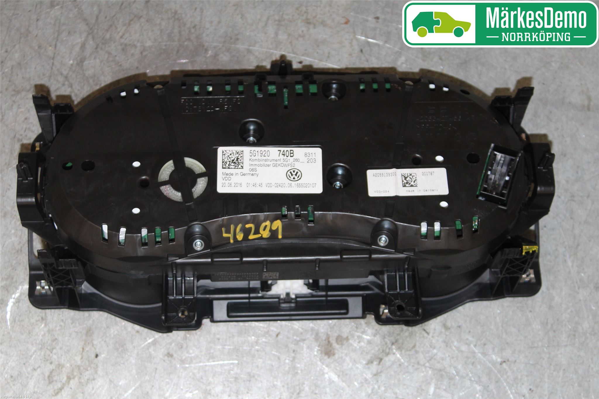 Volkswagen VW GOLF / E-GOLF VII 13-20 Instrument Komb