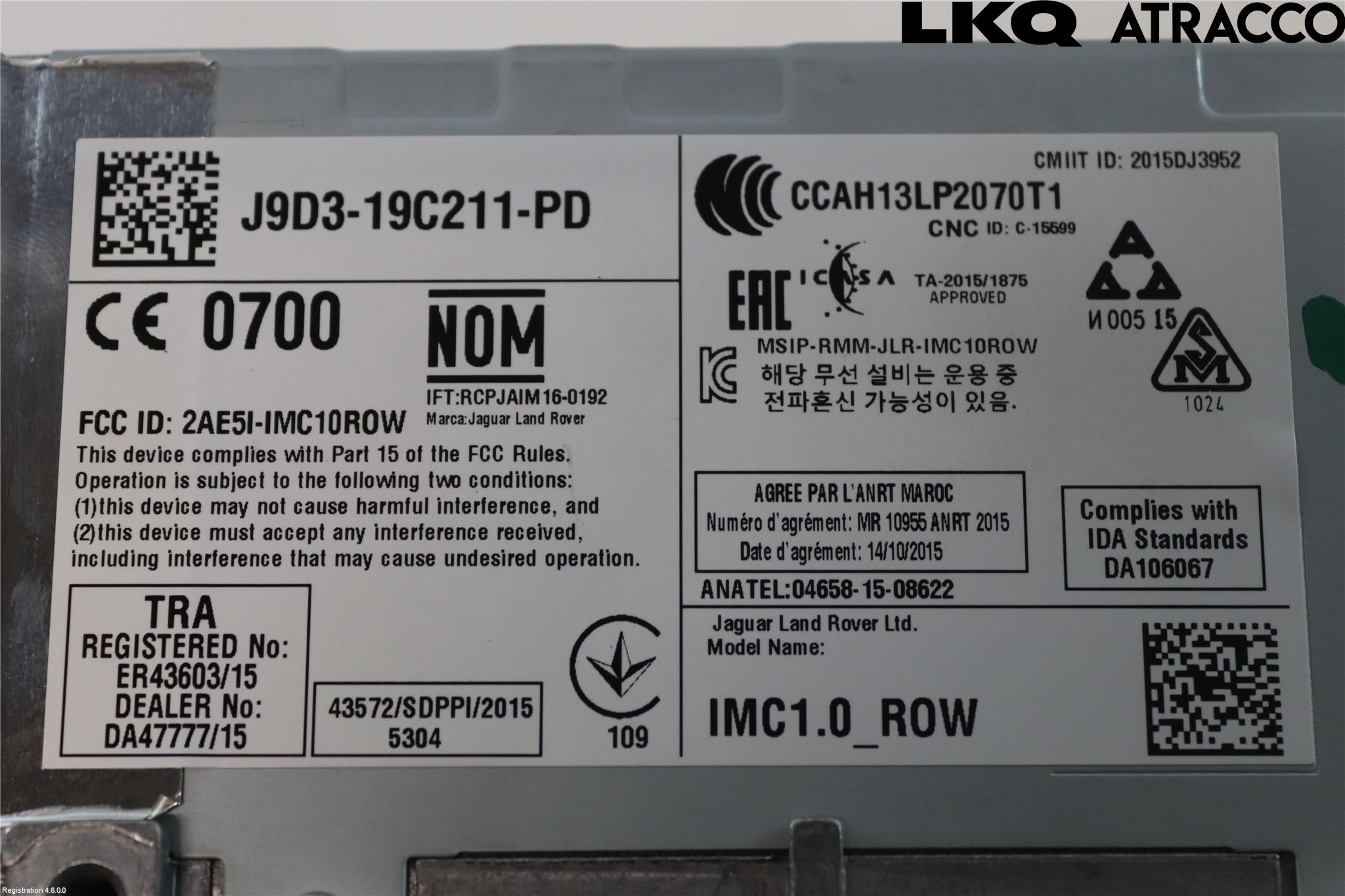 Jaguar F-PACE Cd Radio - Multimediapanel