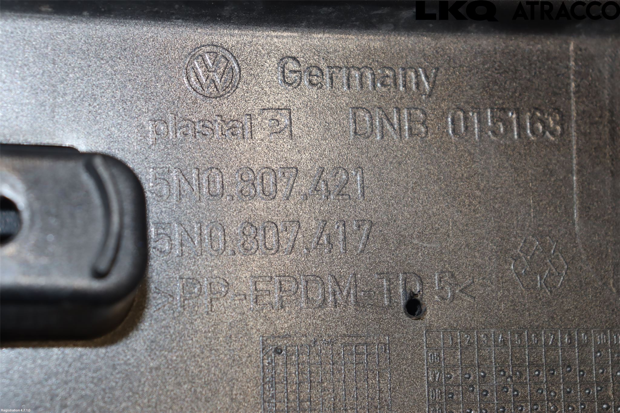 Volkswagen VW TIGUAN 07-16 Stötfångarbeklädnad Bak