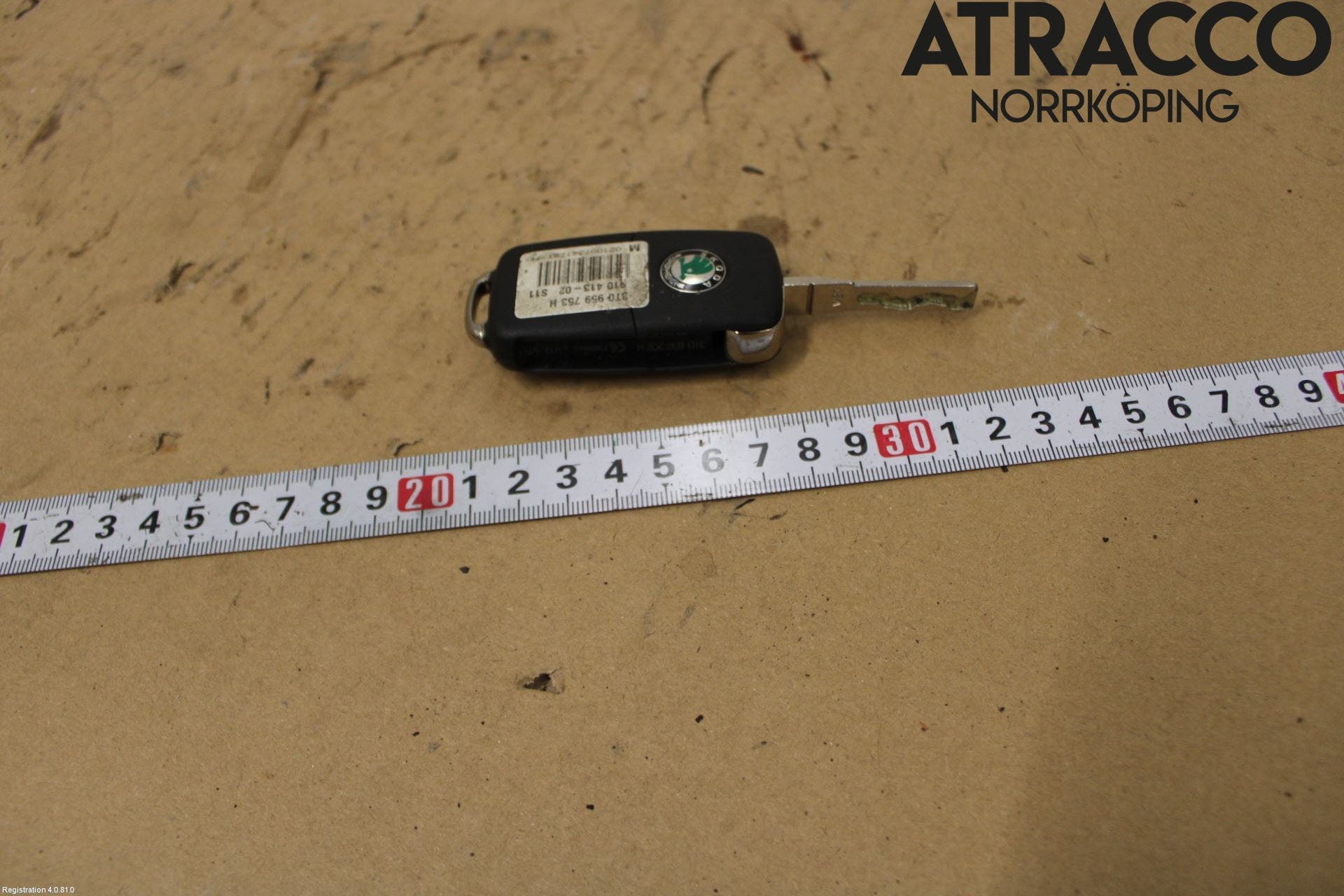 Skoda FABIA 07-14 Fjärrkontroll Larm-Centrallås