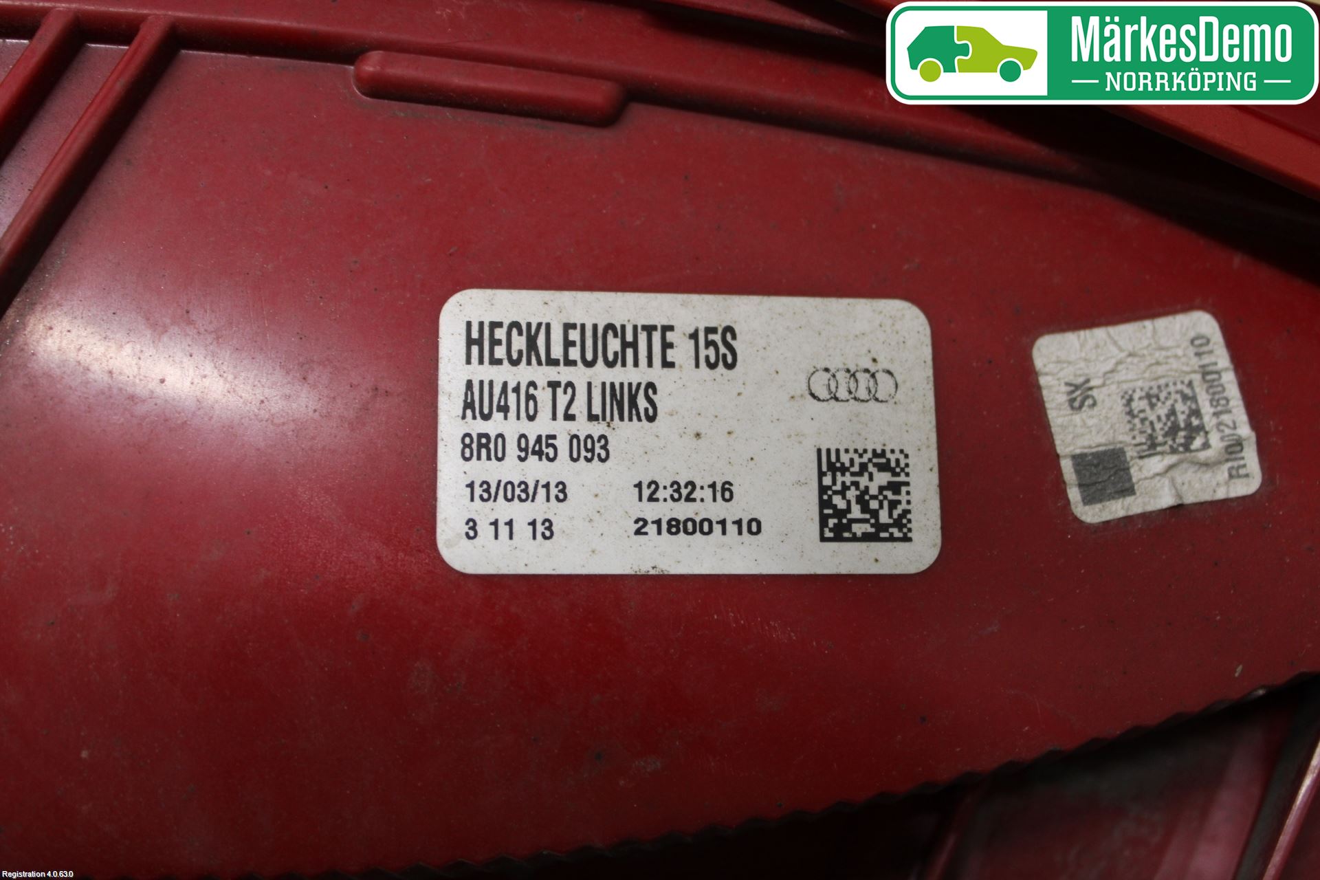 Audi Q5 09-16 Bakljus Lucka Vä