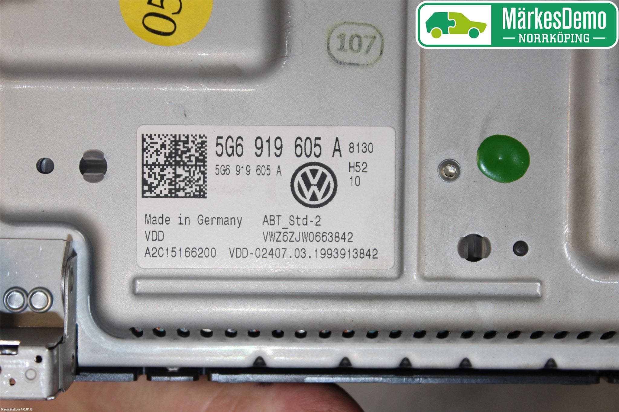 Volkswagen VW GOLF / E-GOLF VII 13-20 Multifunktionsdisplay