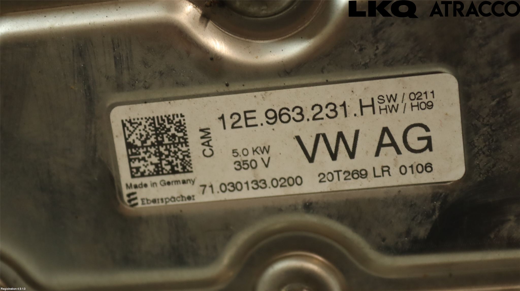 Volkswagen VW UP! / E-UP! Motorvärmare El-Sats Komp