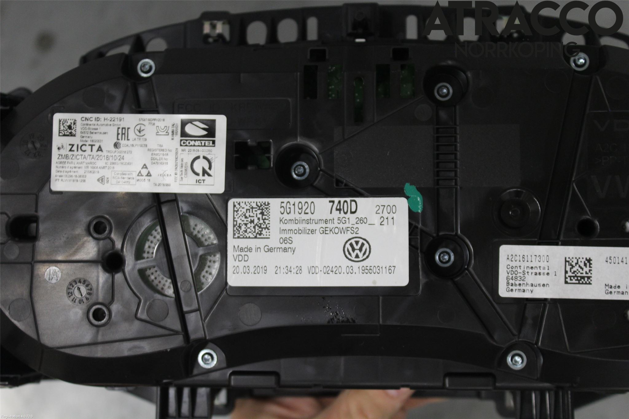 Volkswagen VW GOLF / E-GOLF VII 13-20 Instrument Komb