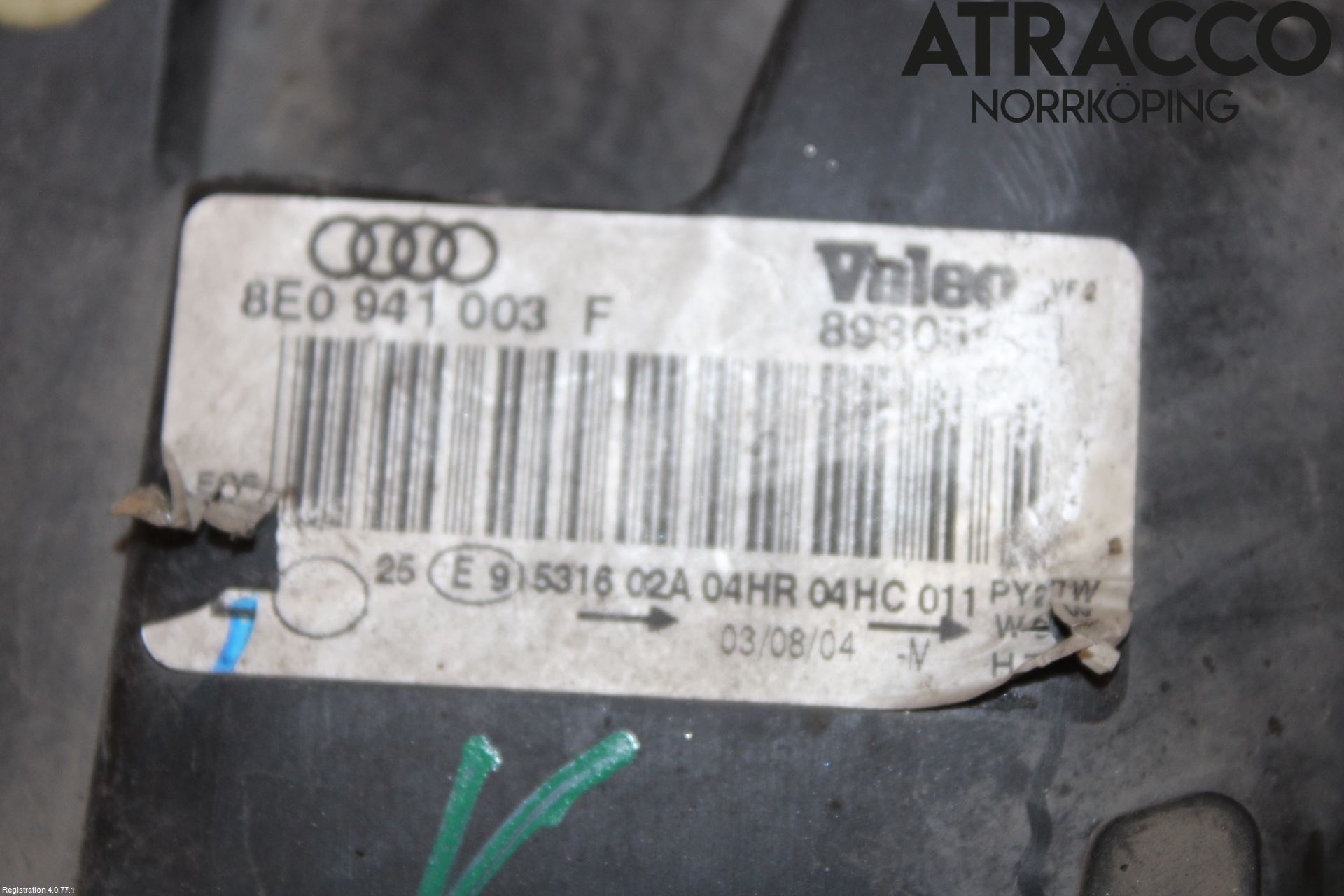 Audi A4/S4 01-05 Strålkastare Vänster