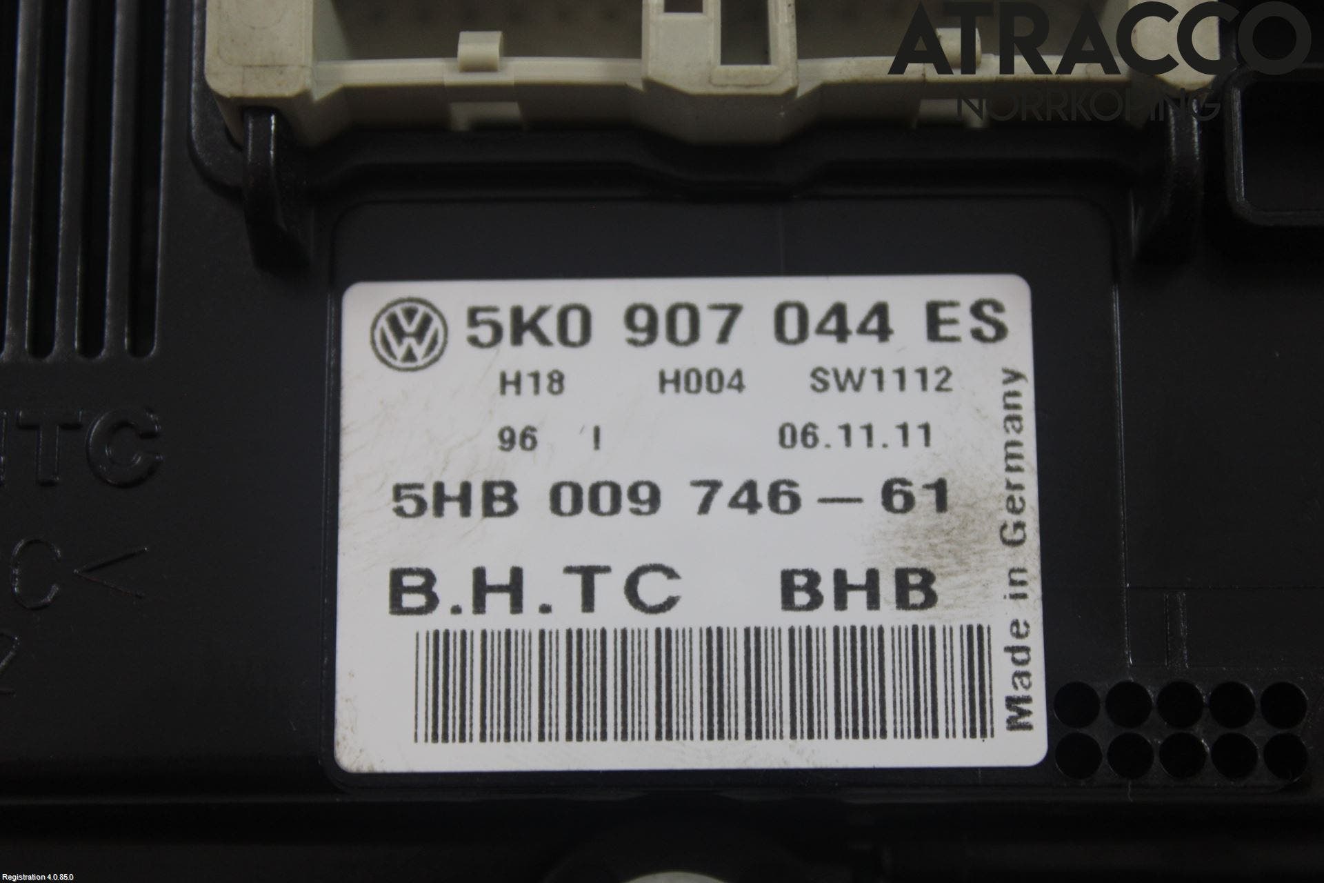 Volkswagen VW TOURAN 10-15 Värmereglage