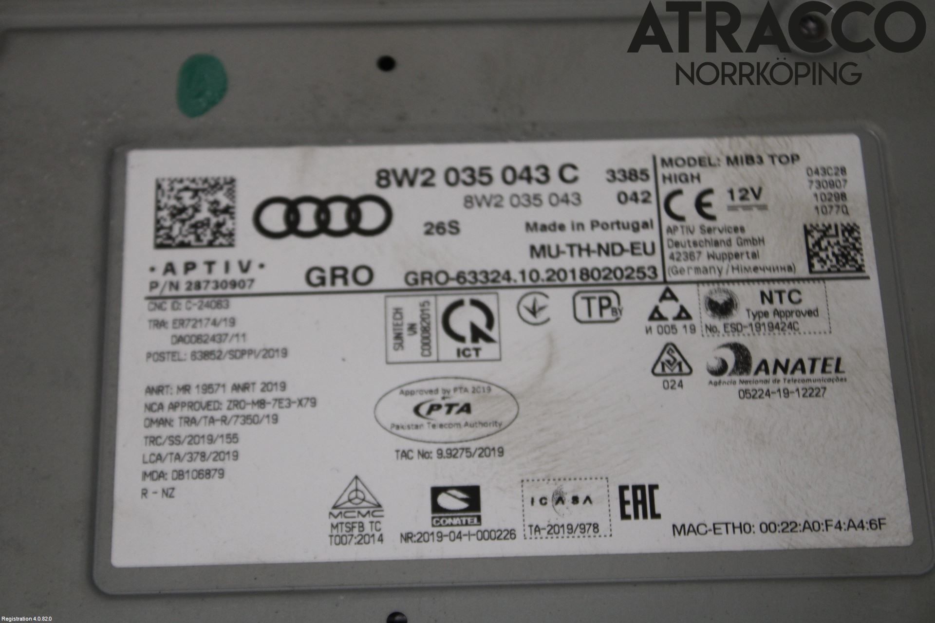 Audi A5 17- Cd Radio - Multimediapanel