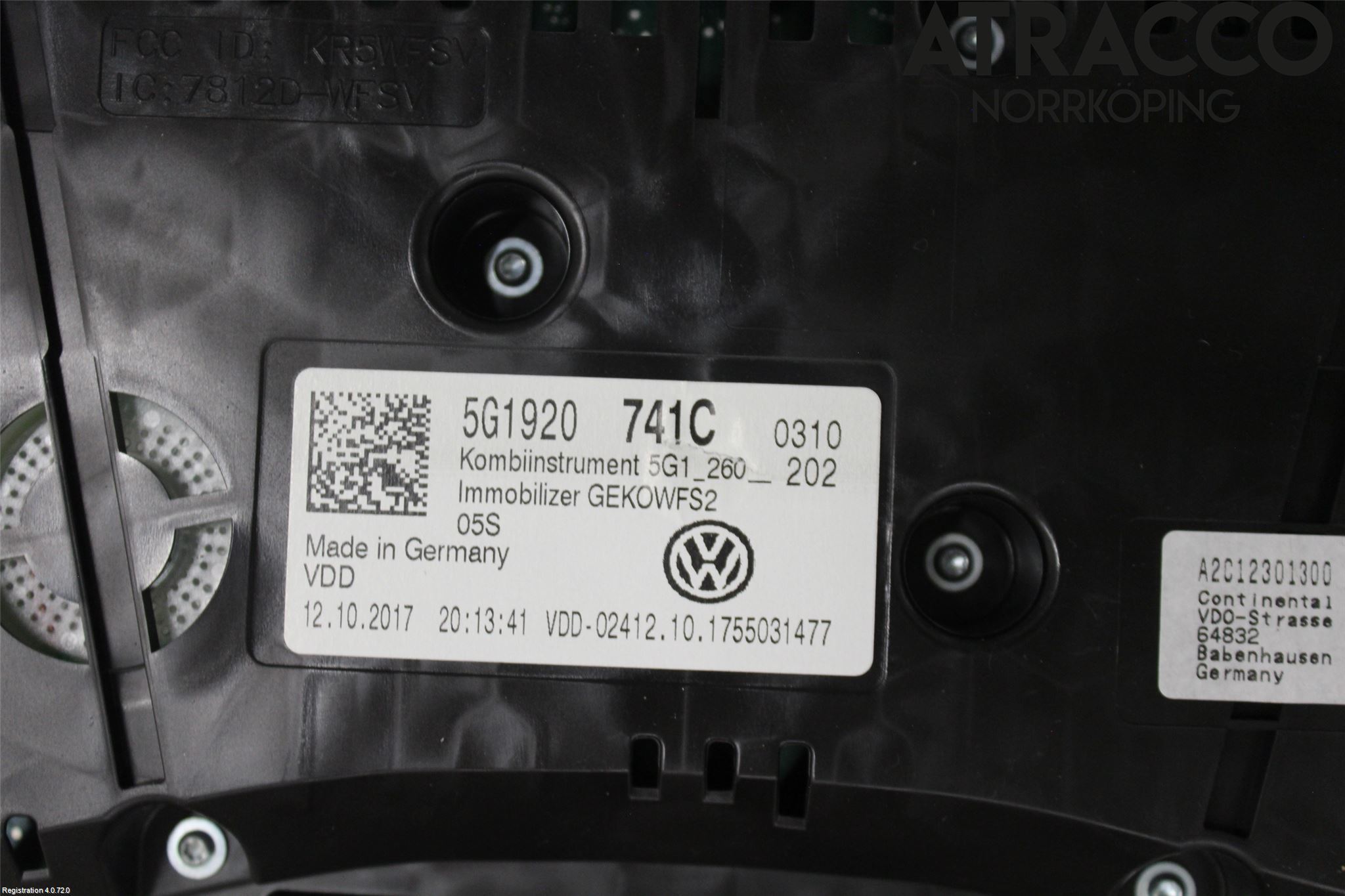 Volkswagen VW GOLF / E-GOLF VII 13-20 Instrument Komb