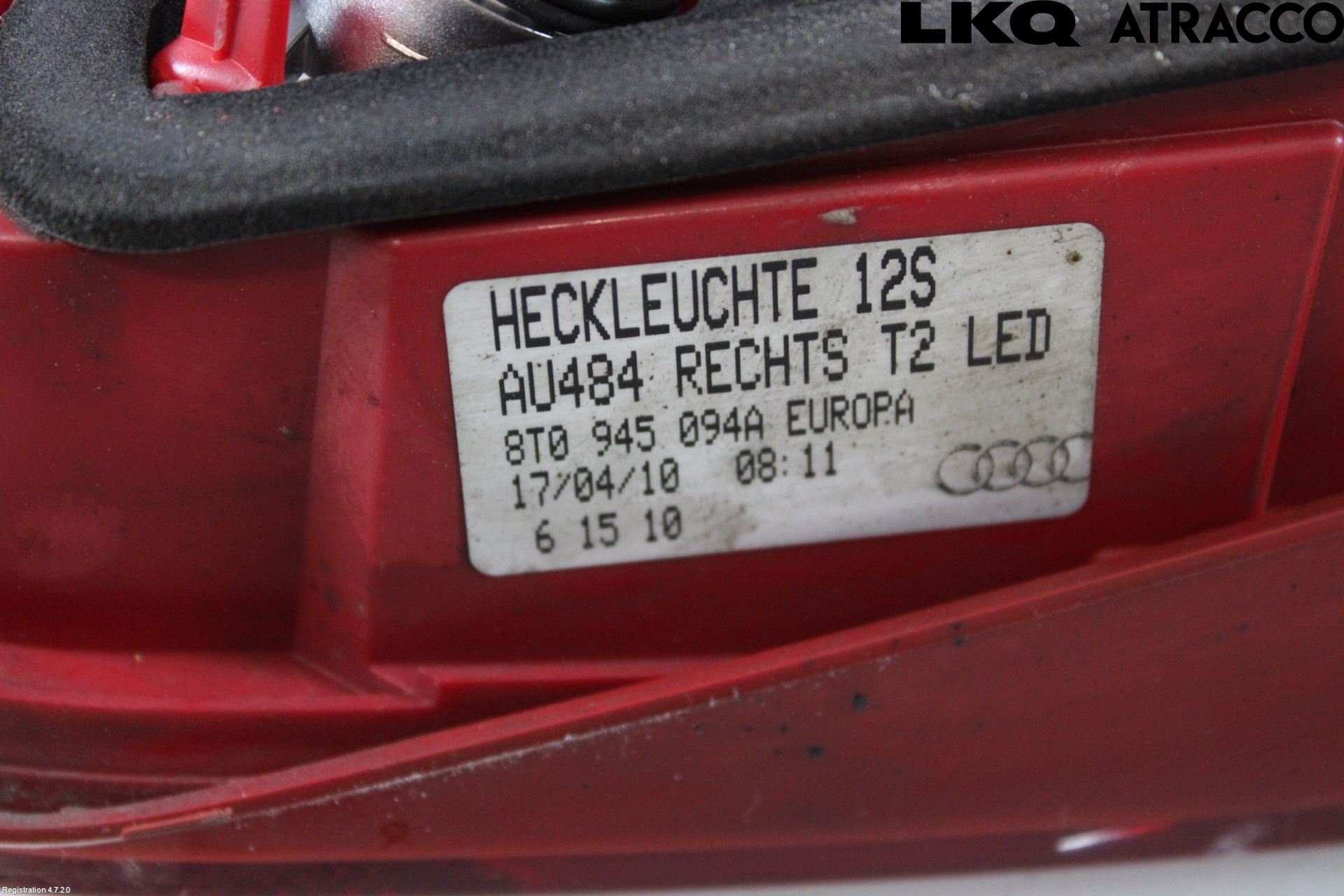 Audi A5 07-16 Bakljus Lucka Hö