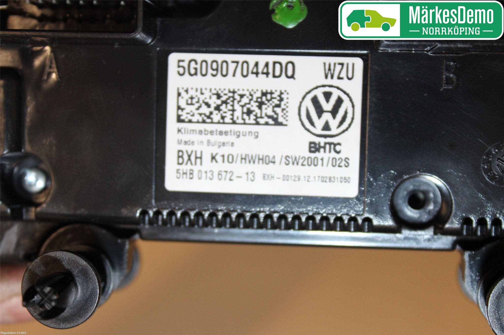 Volkswagen VW PASSAT 15-19 Värmereglage