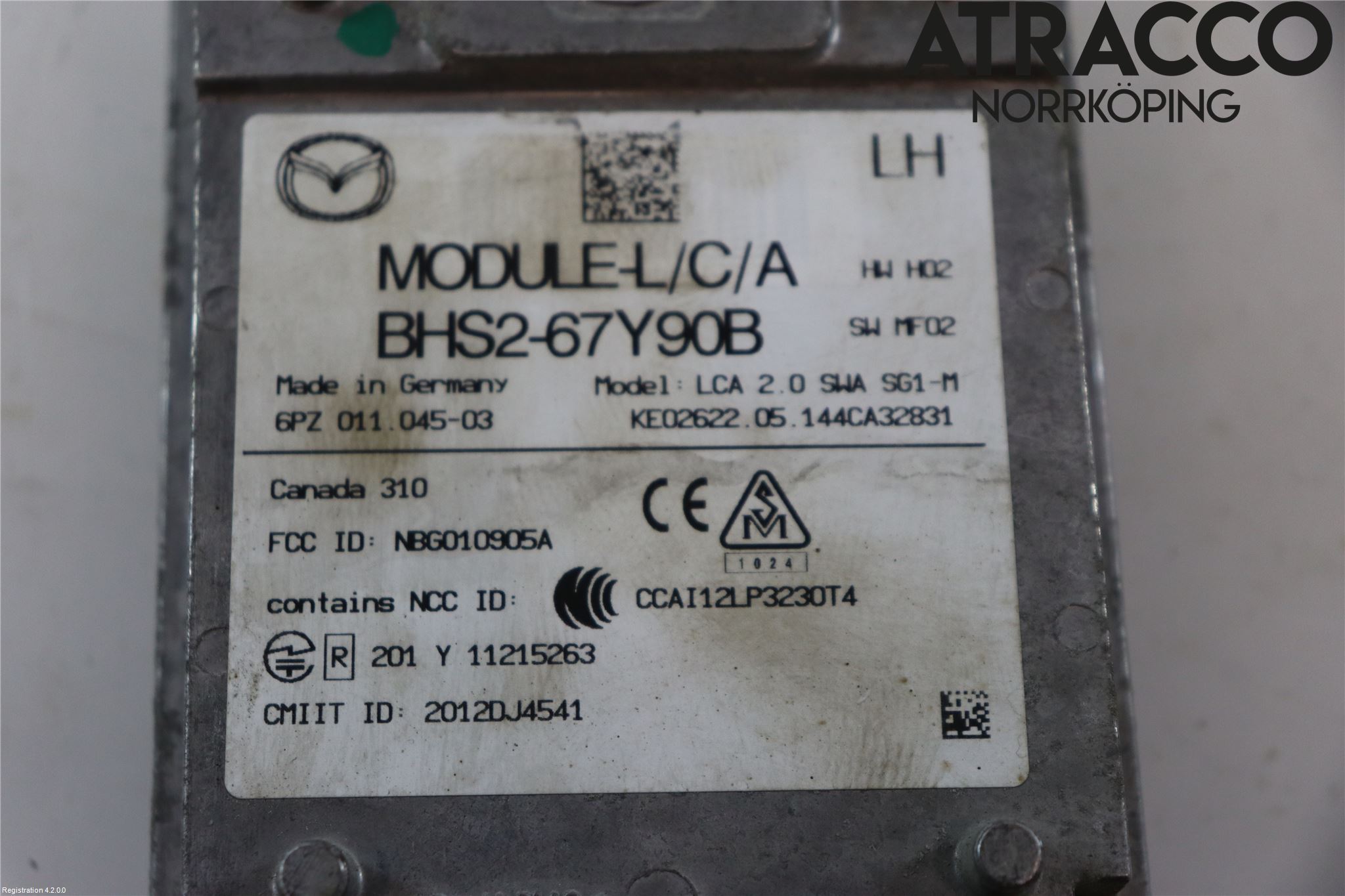 Mazda 3 III 14-19 Sensor Aktivt Kollisionsskydd