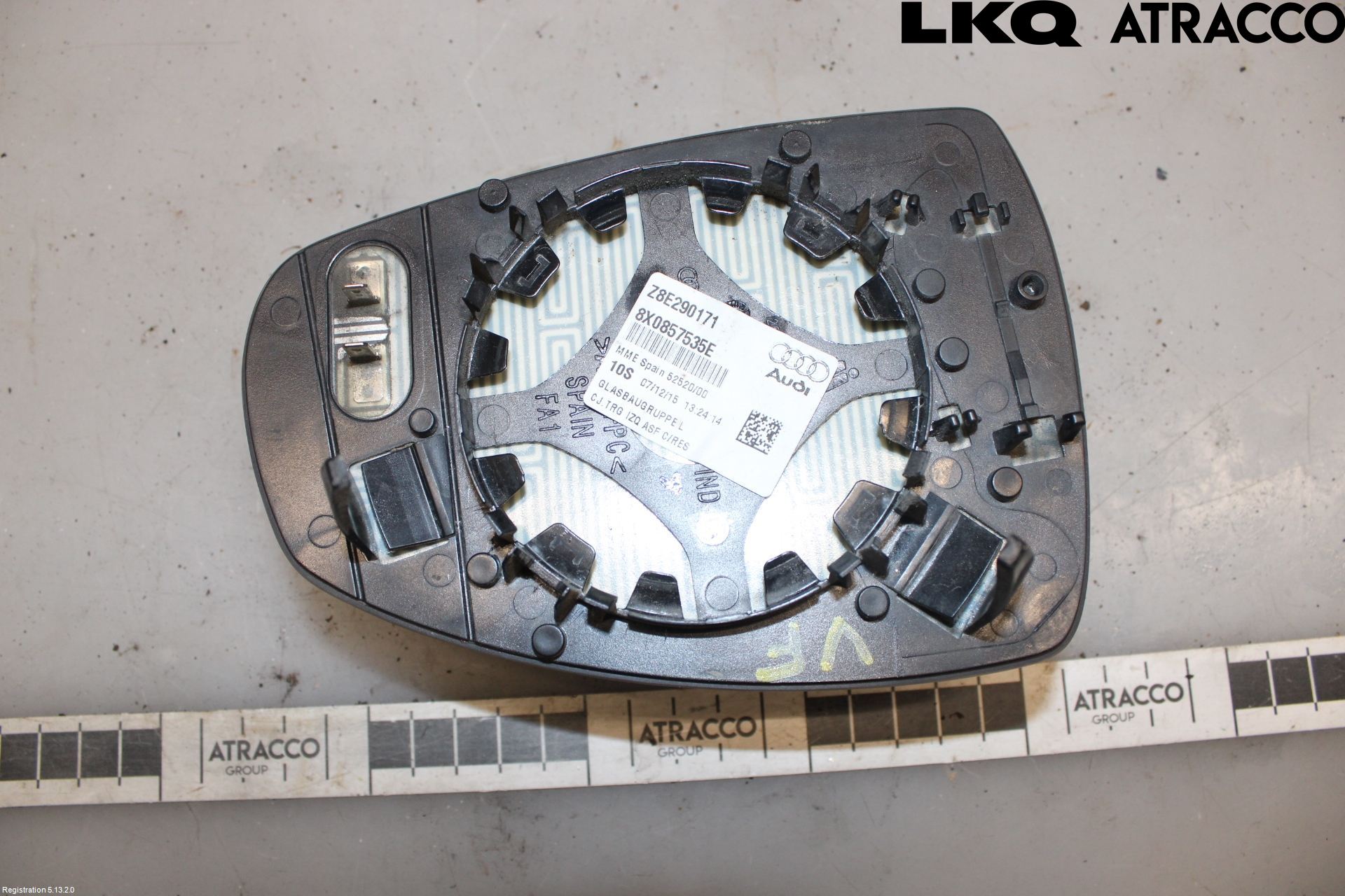 Audi A1/S1 11-18 Spegelglas Vä