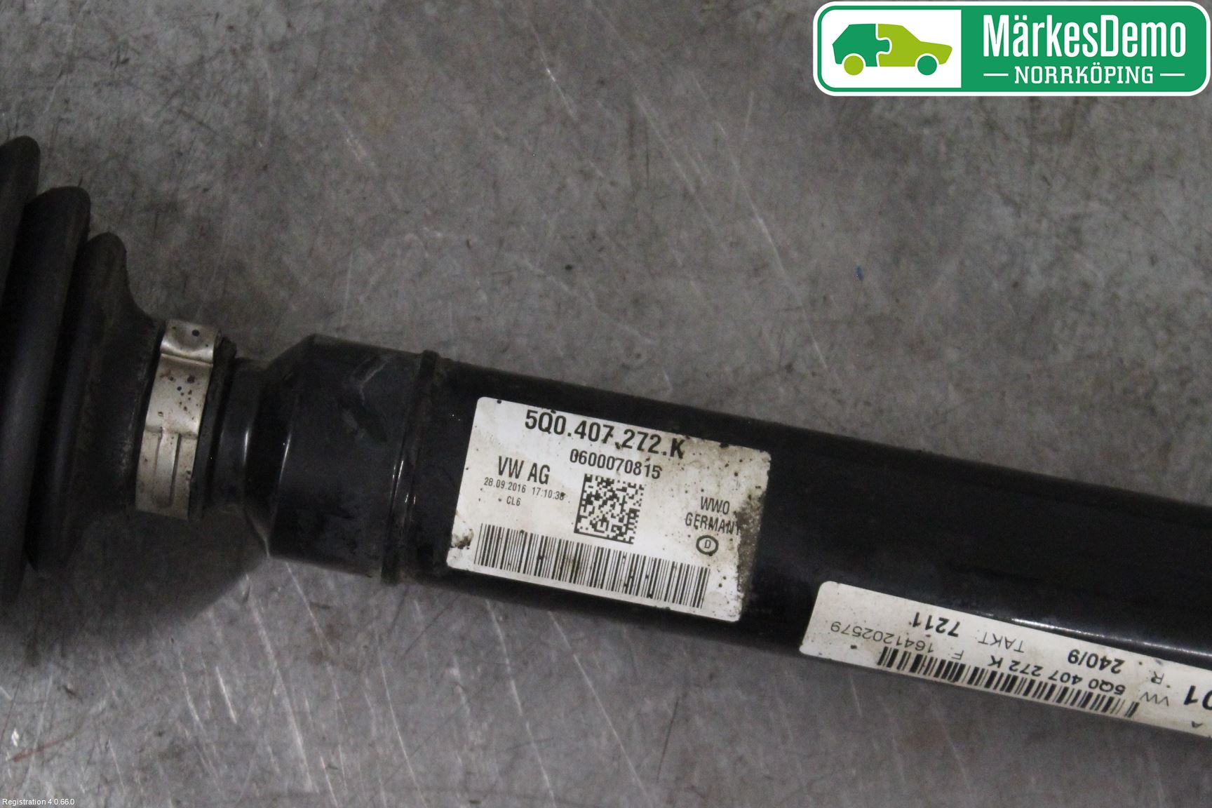 Volkswagen VW GOLF / E-GOLF VII 13-20 Drivaxel Fram Höger