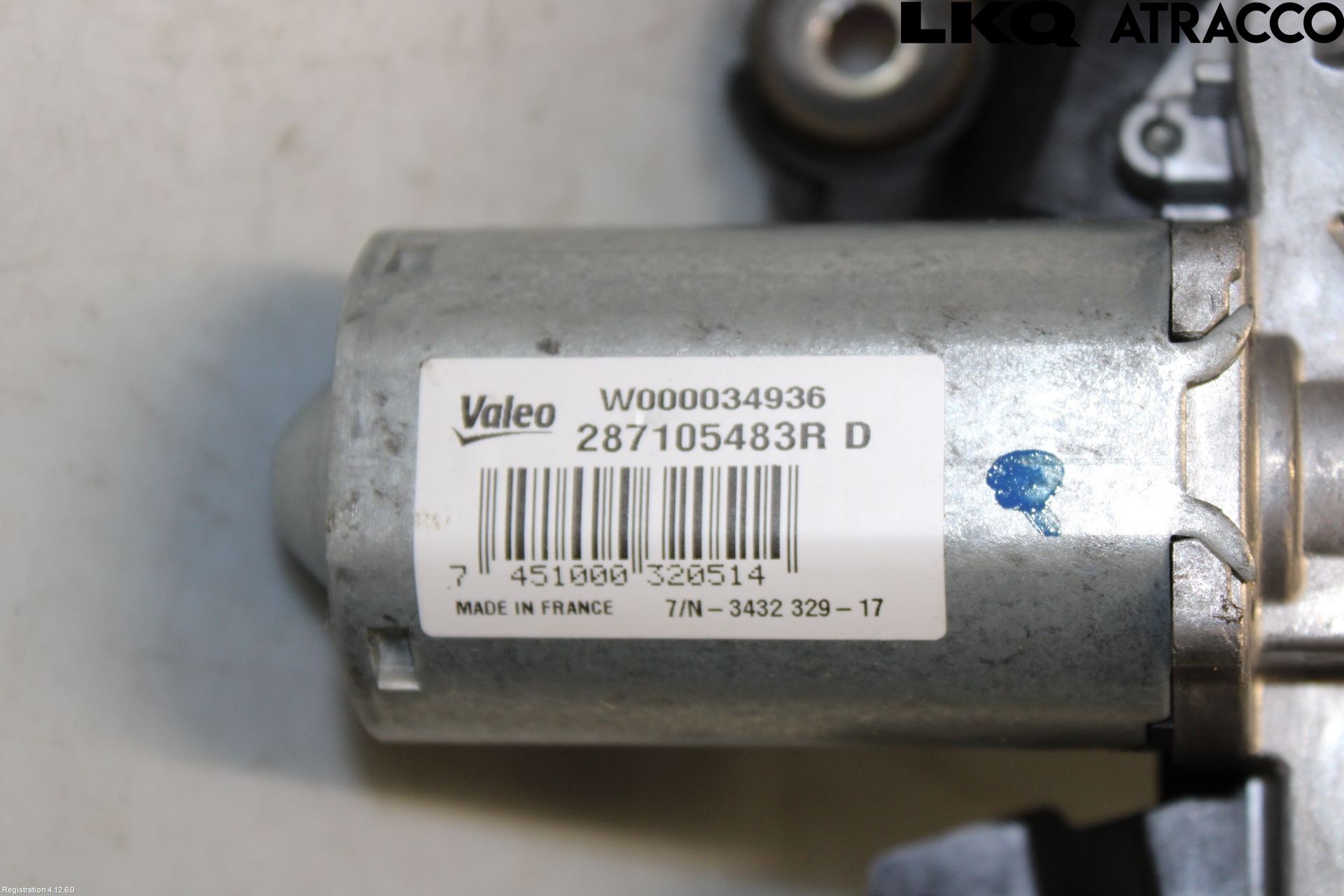 Renault ZOE/E-TECH 13- Torkarmotor Baklucka