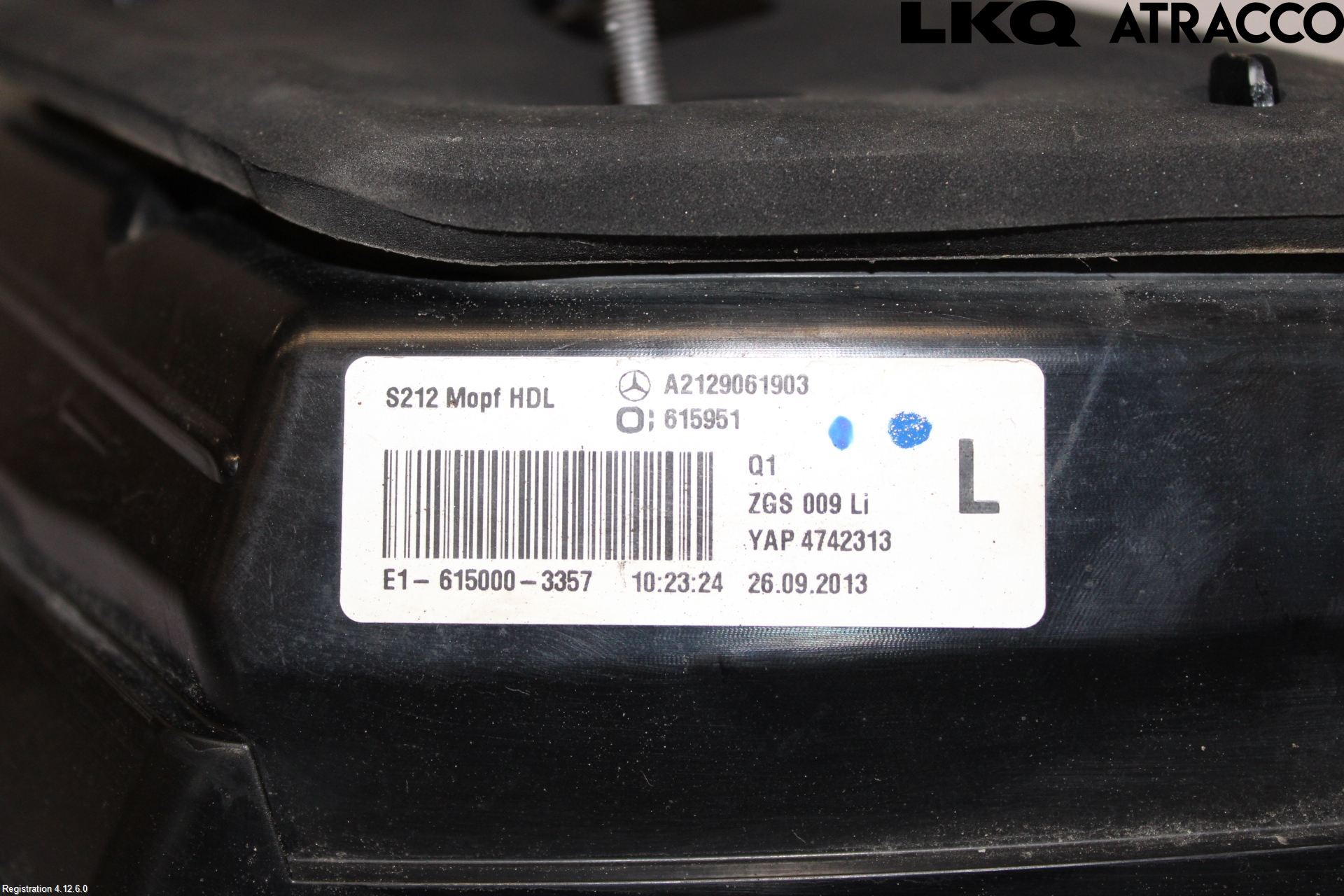 Mercedes-Benz MB E-KLASS (W212) 09-16 Bakljus Lucka Vä