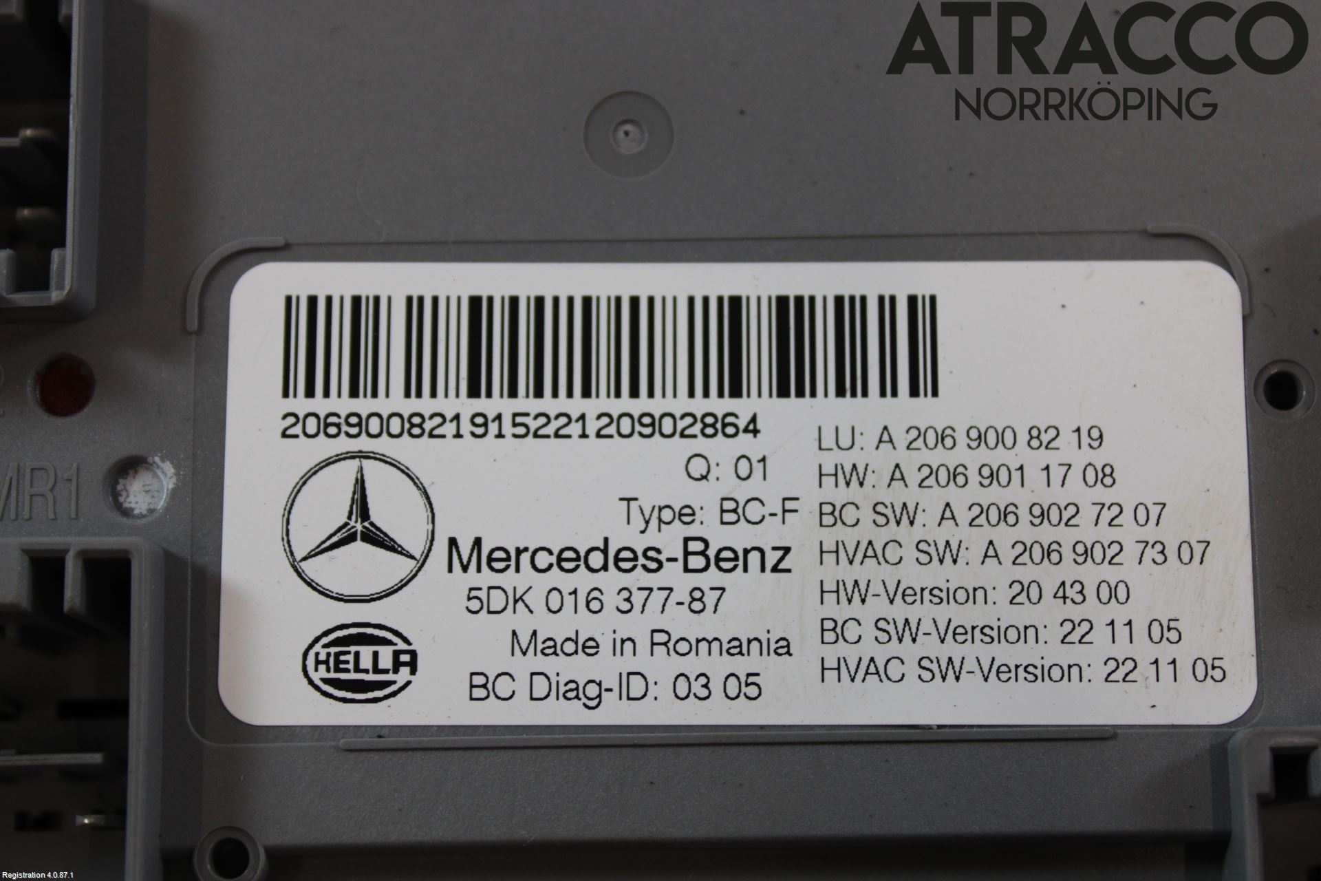 Mercedes-Benz MB GLC-KLASS (X254) 22- Styrenhet Övrigt