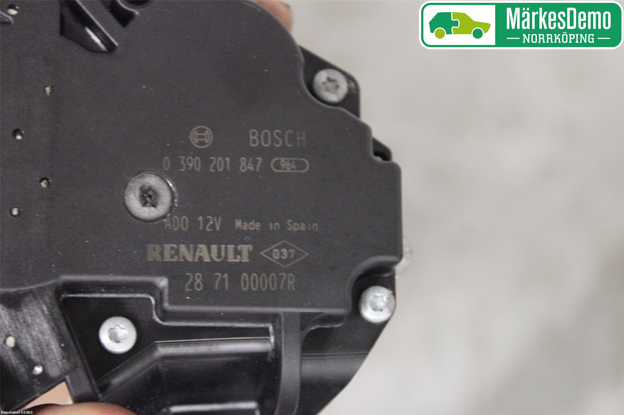 Renault MEGANE III 09-15 Torkarmotor Baklucka