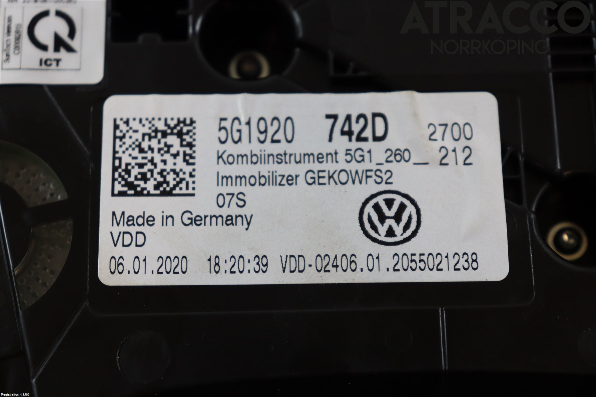Volkswagen VW GOLF / E-GOLF VII 13-20 Instrument Komb