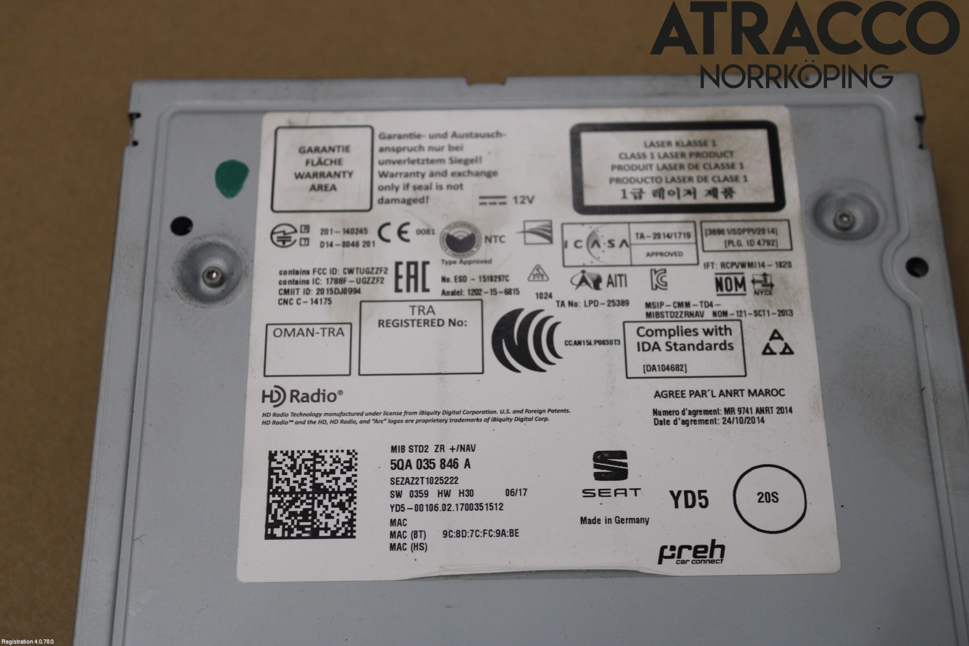 Seat LEON 13-20 Cd Radio - Multimediapanel