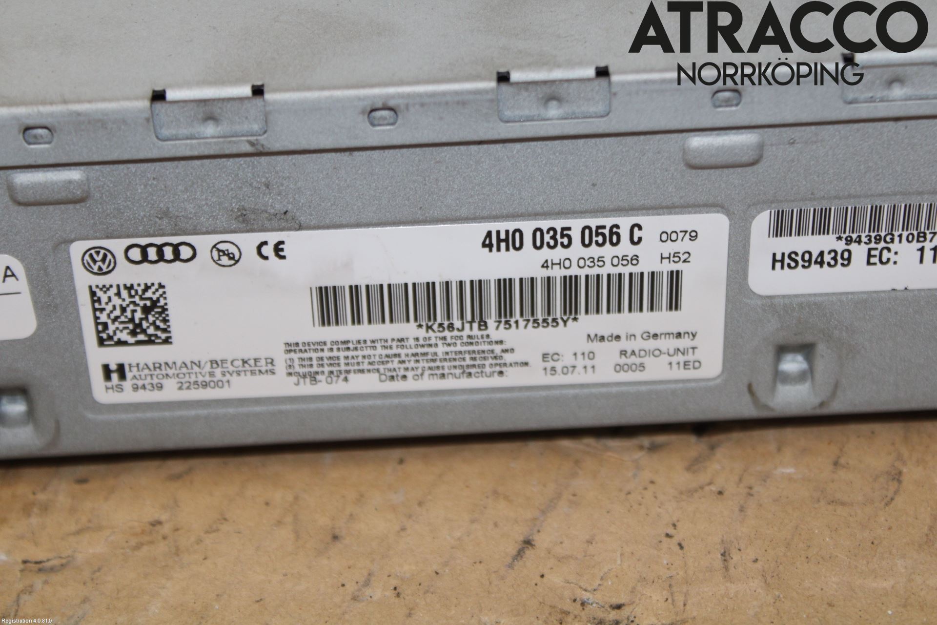 Audi A8/S8 4H 10-17 Styrenhet Övrigt