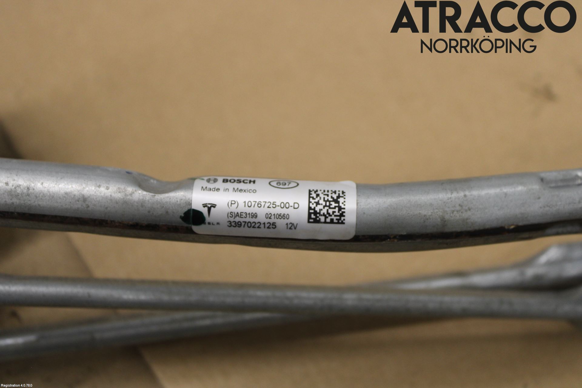 Tesla MODEL 3 17- Torkarmekanism Vindruta