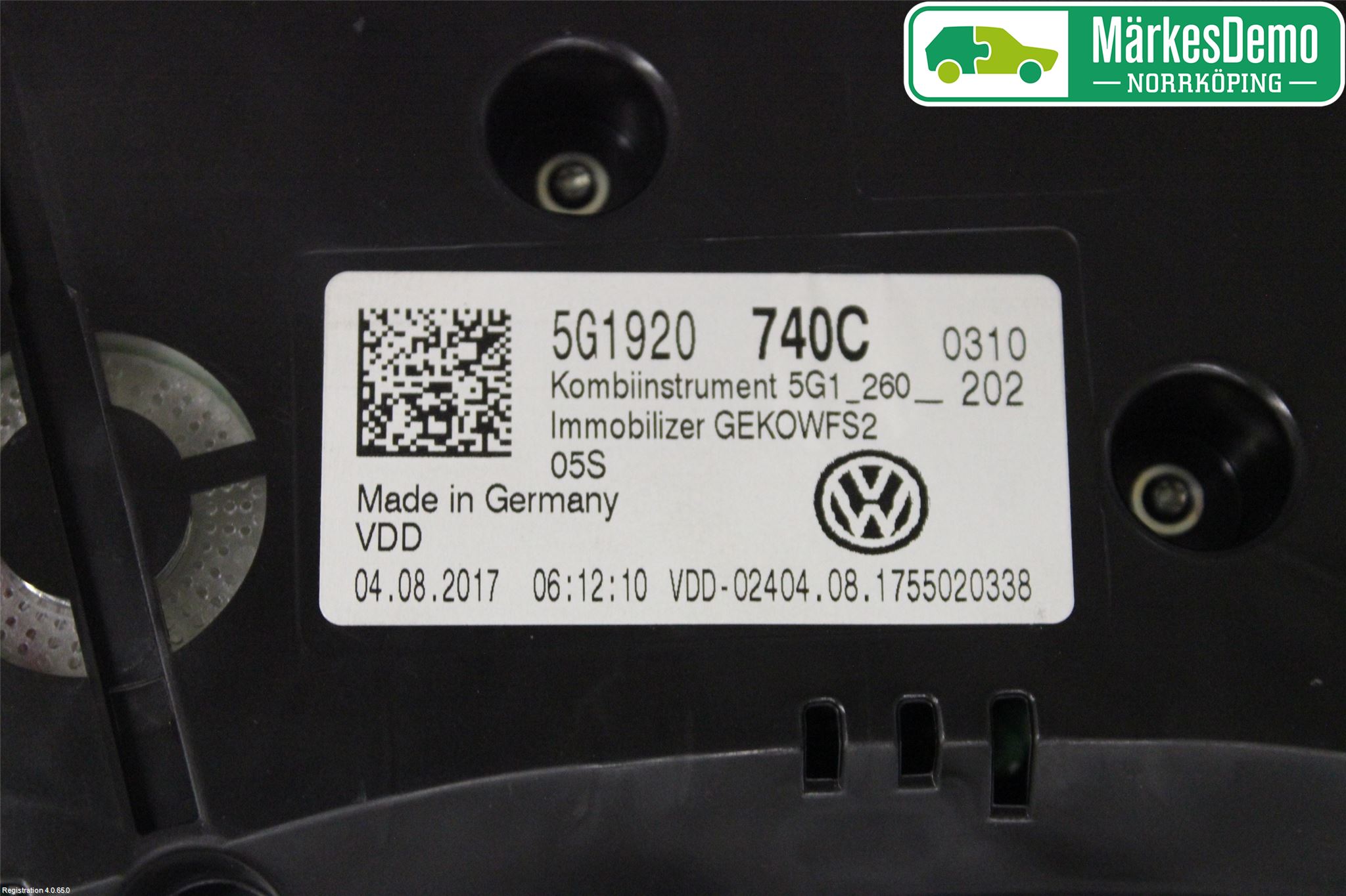 Volkswagen VW GOLF / E-GOLF VII 13-20 Instrument Komb